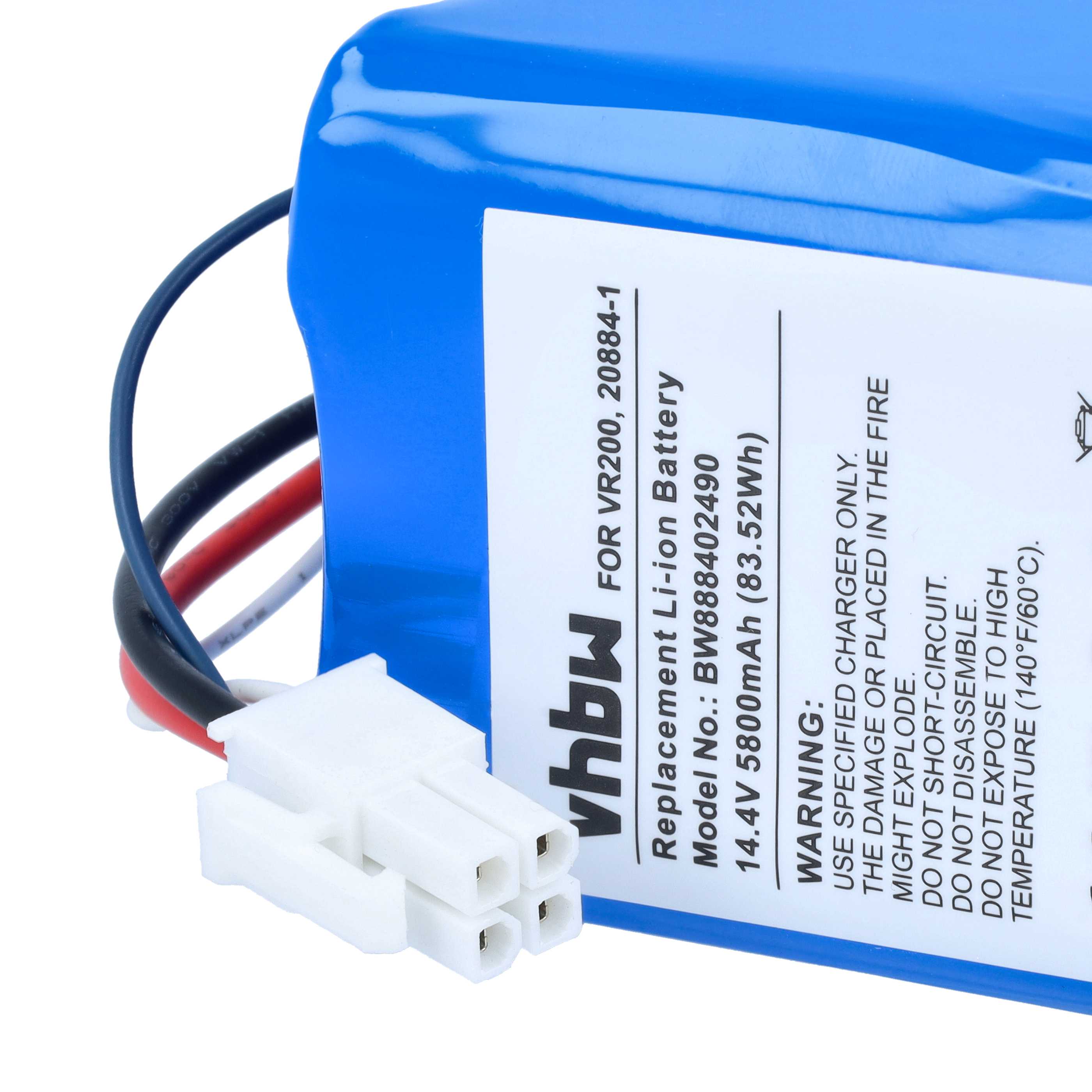 Batería recargable reemplaza Vorwerk 20884-1 para aspiradora - 5800 mAh 14,4 V Li-Ion