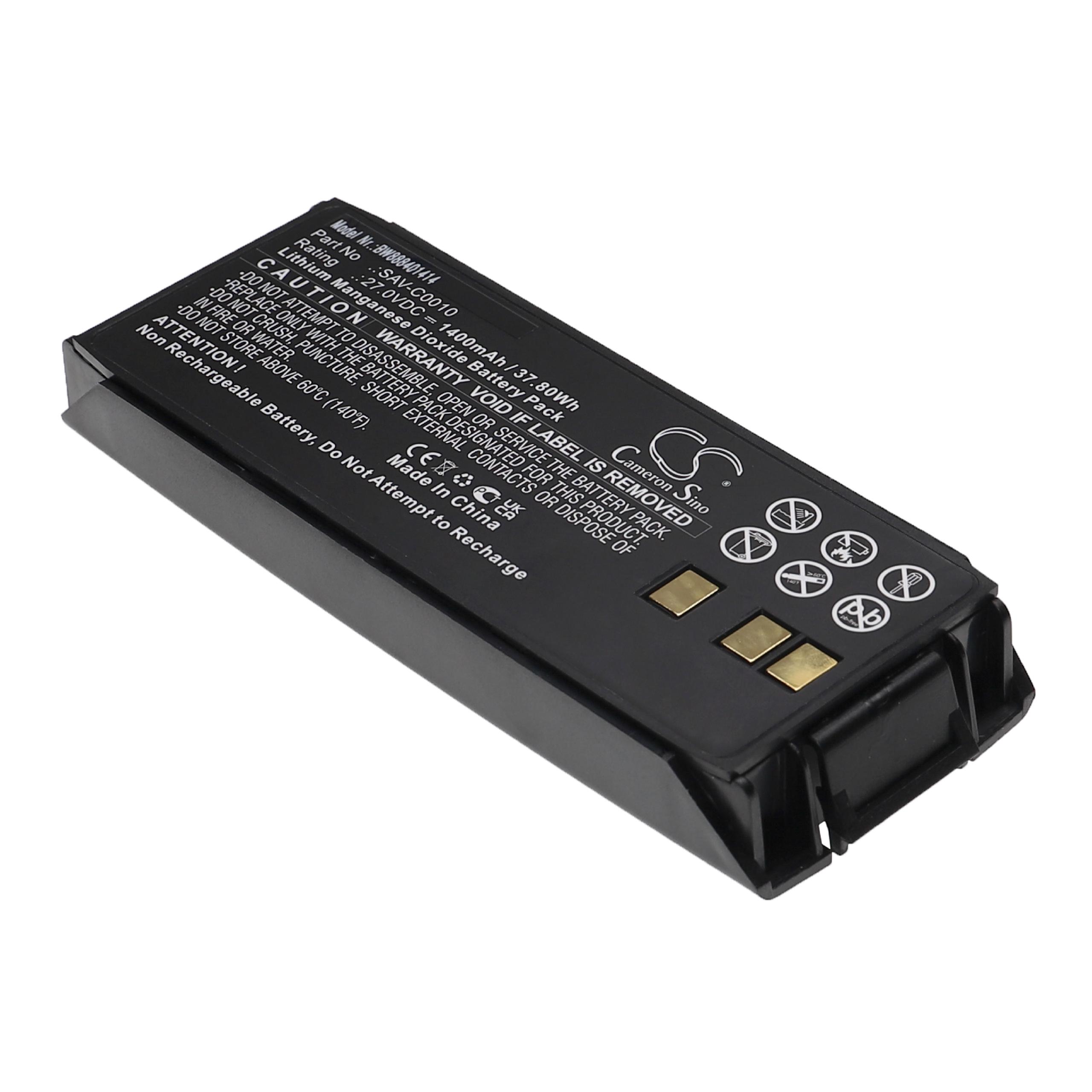 Batterie als Ersatz für Saver One SAV-C0010 - 1400mAh 27V Li-MnO2