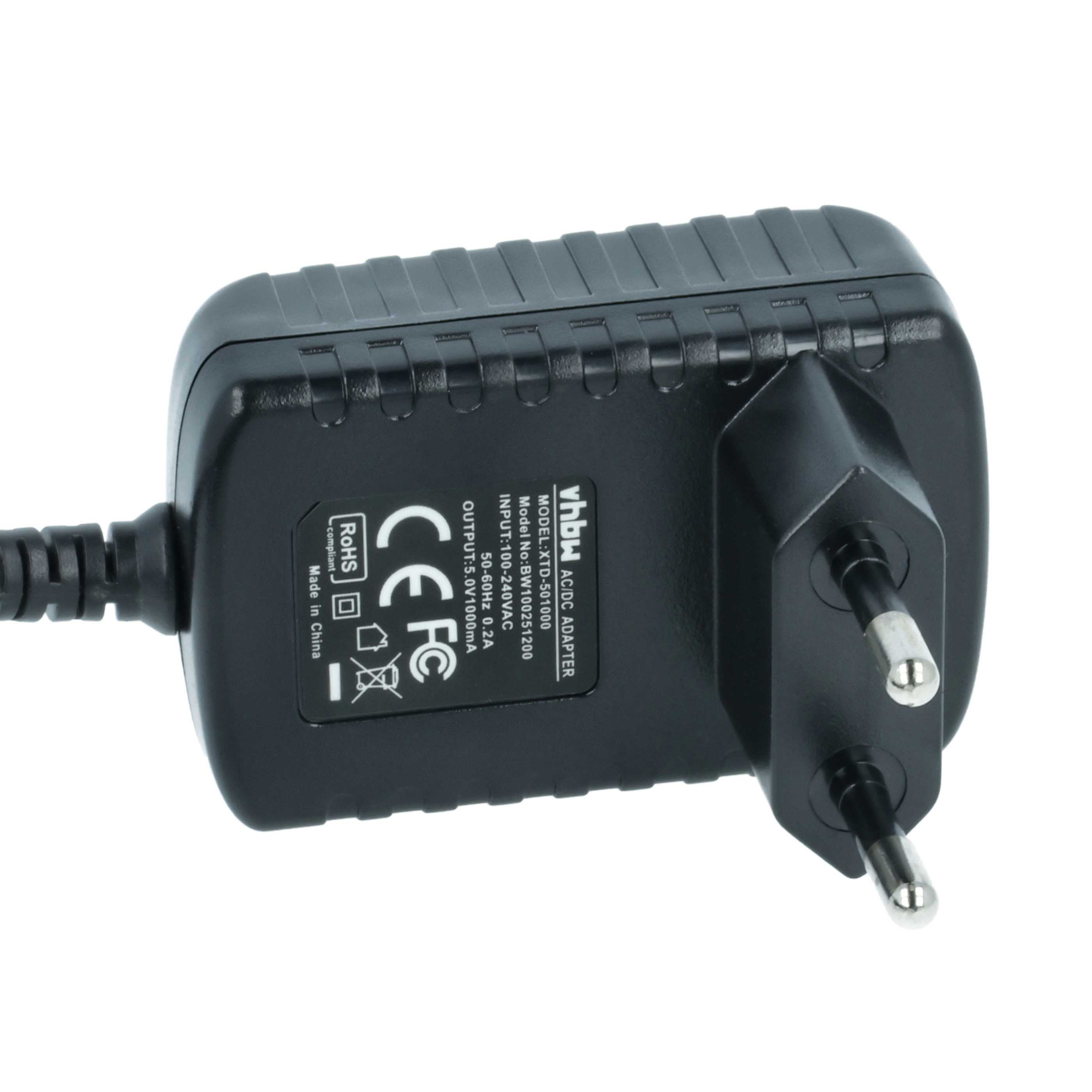 Mini USB Charger suitable for Mitac Mio, Asus, Creative, E-Ten Electric Devices etc. - 1.0 A / 5 V