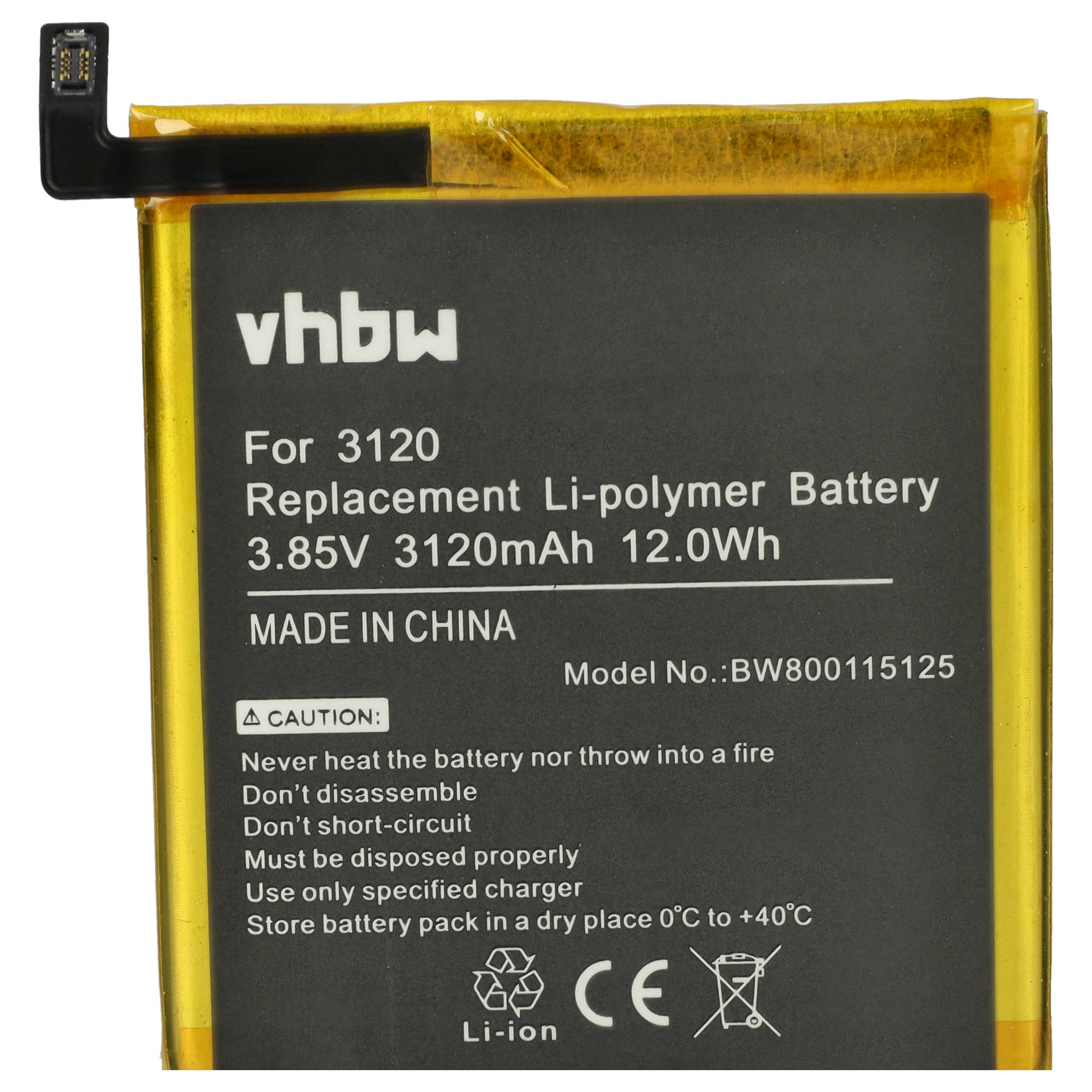 Akumulator do telefonu smartfona zamiennik BQ 3120 - 3120 mAh 3,85 V LiPo