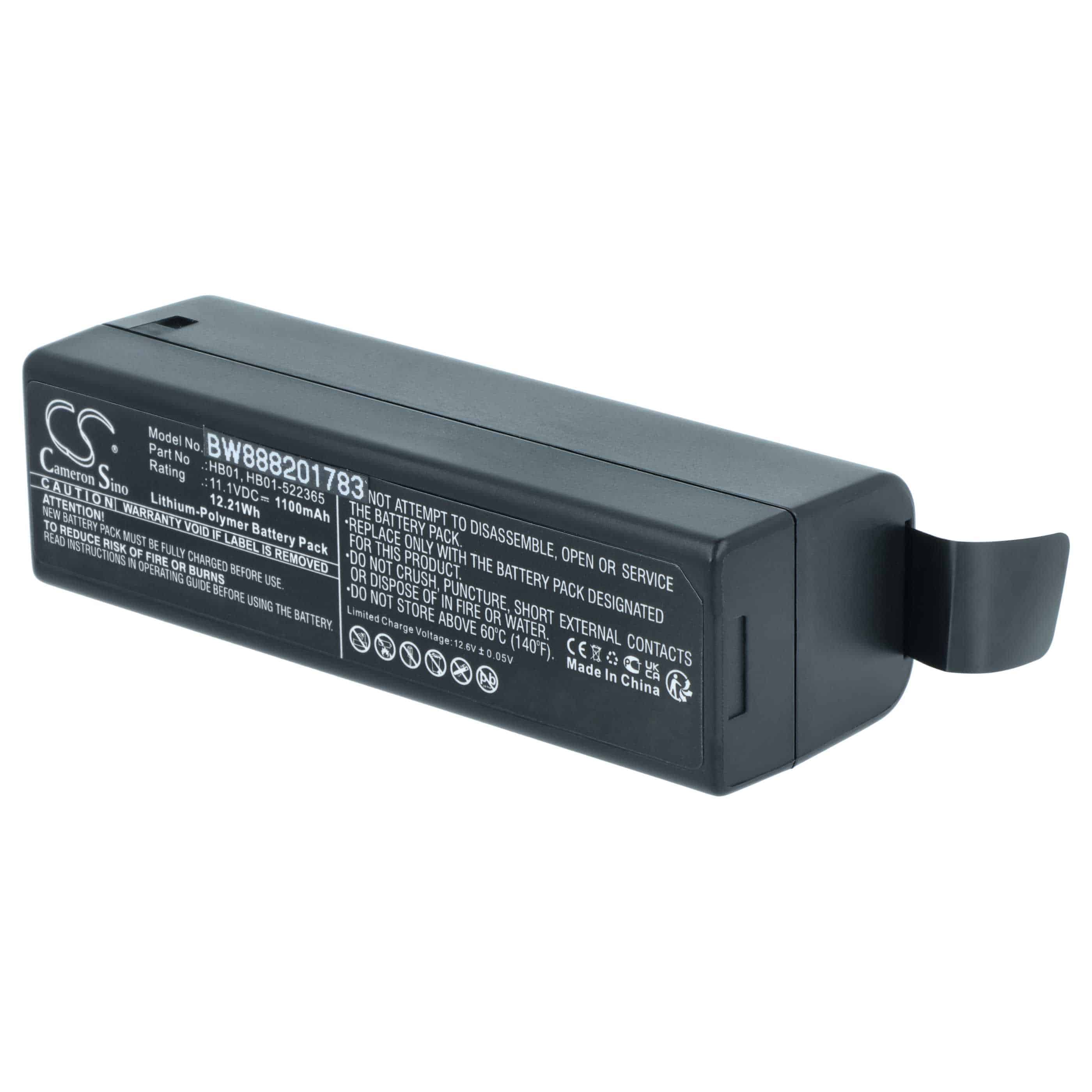 3x Battery replaces DJI HB01, HB01-522365 - 1100mAh, 11.1V, Li-polymer