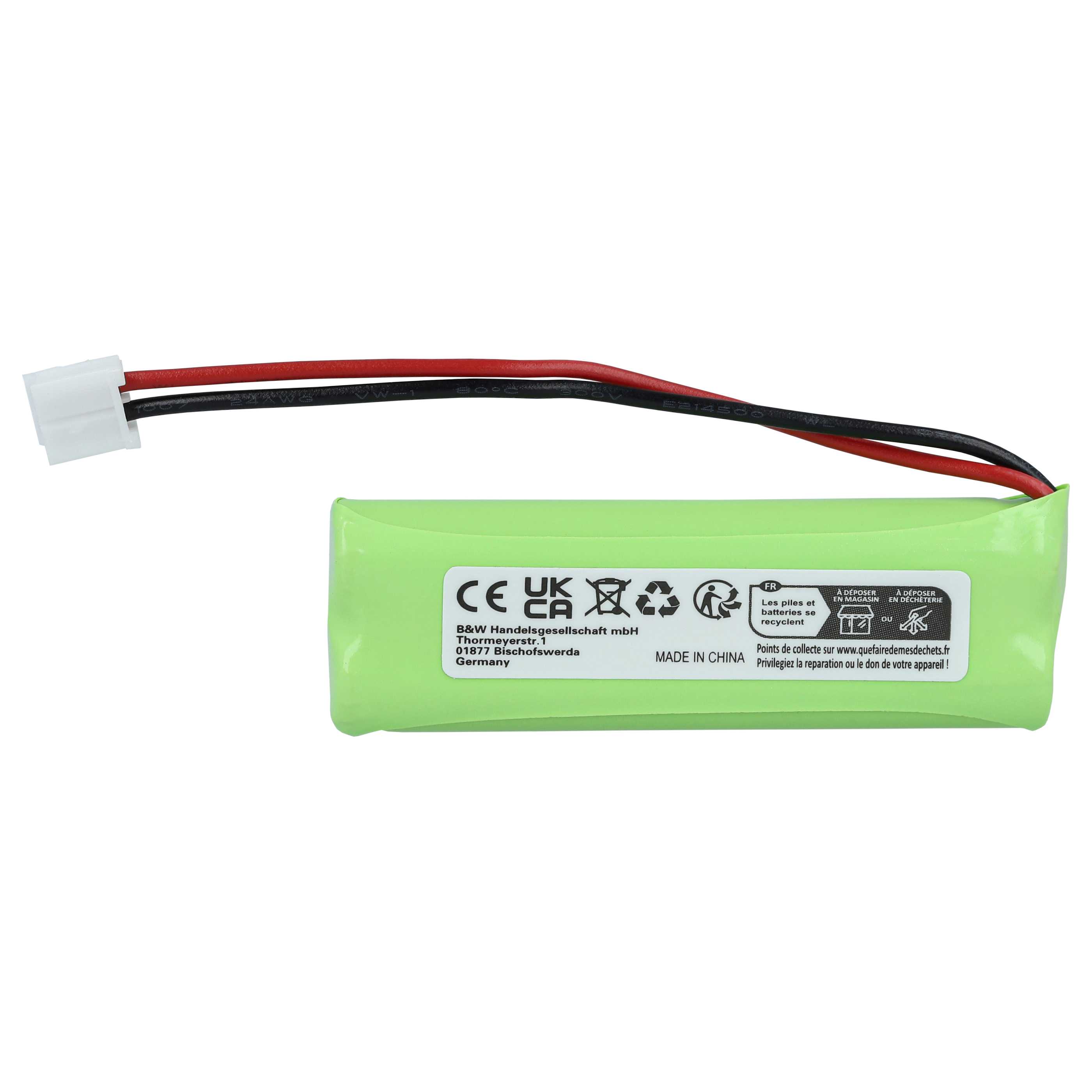 Landline Phone Battery Replacement for V-Tech 89-1337-00-00, CPH-518D - 500 mAh 2.4 V NiMH