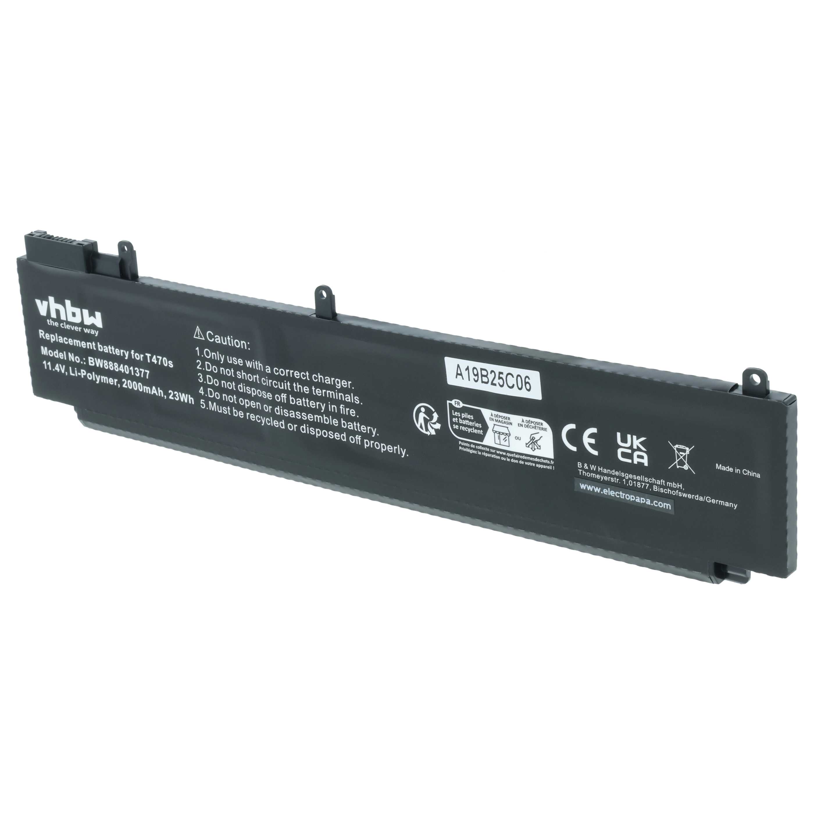 Batteria sostituisce Lenovo 00HW022, SB1046F46461, 00HW023, 00HW036 per notebook - 2000mAh 11,4V Li-Poly