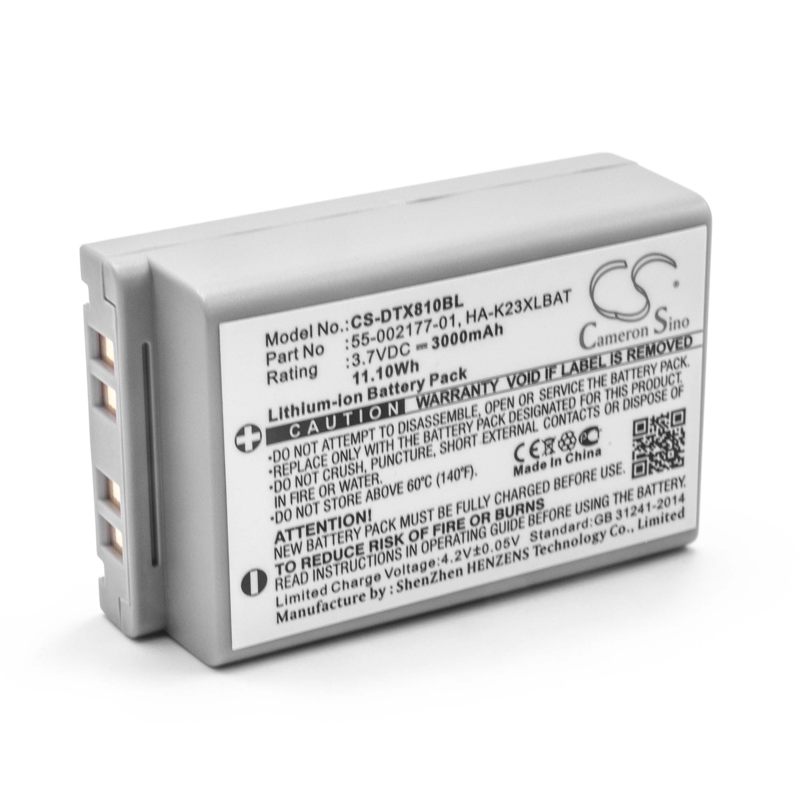 Batería reemplaza Casio 55-002177-01 para escáner de código de barras Casio - 3000 mAh 3,7 V Li-Ion