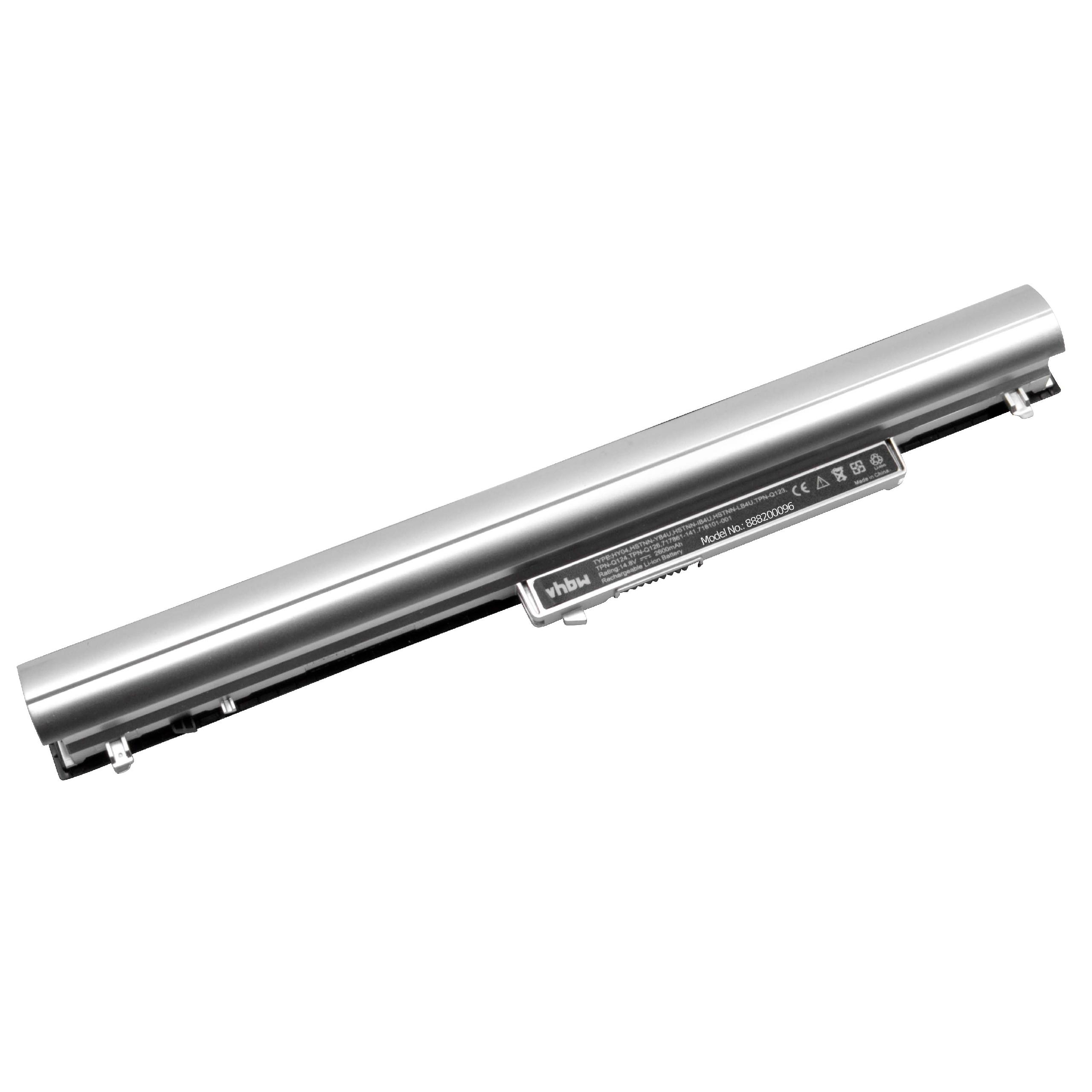 Notebook Battery Replacement for HP 718101-001, 717861-141, H6L39AA#ABB - 2600mAh 14.8V Li-Ion, silver