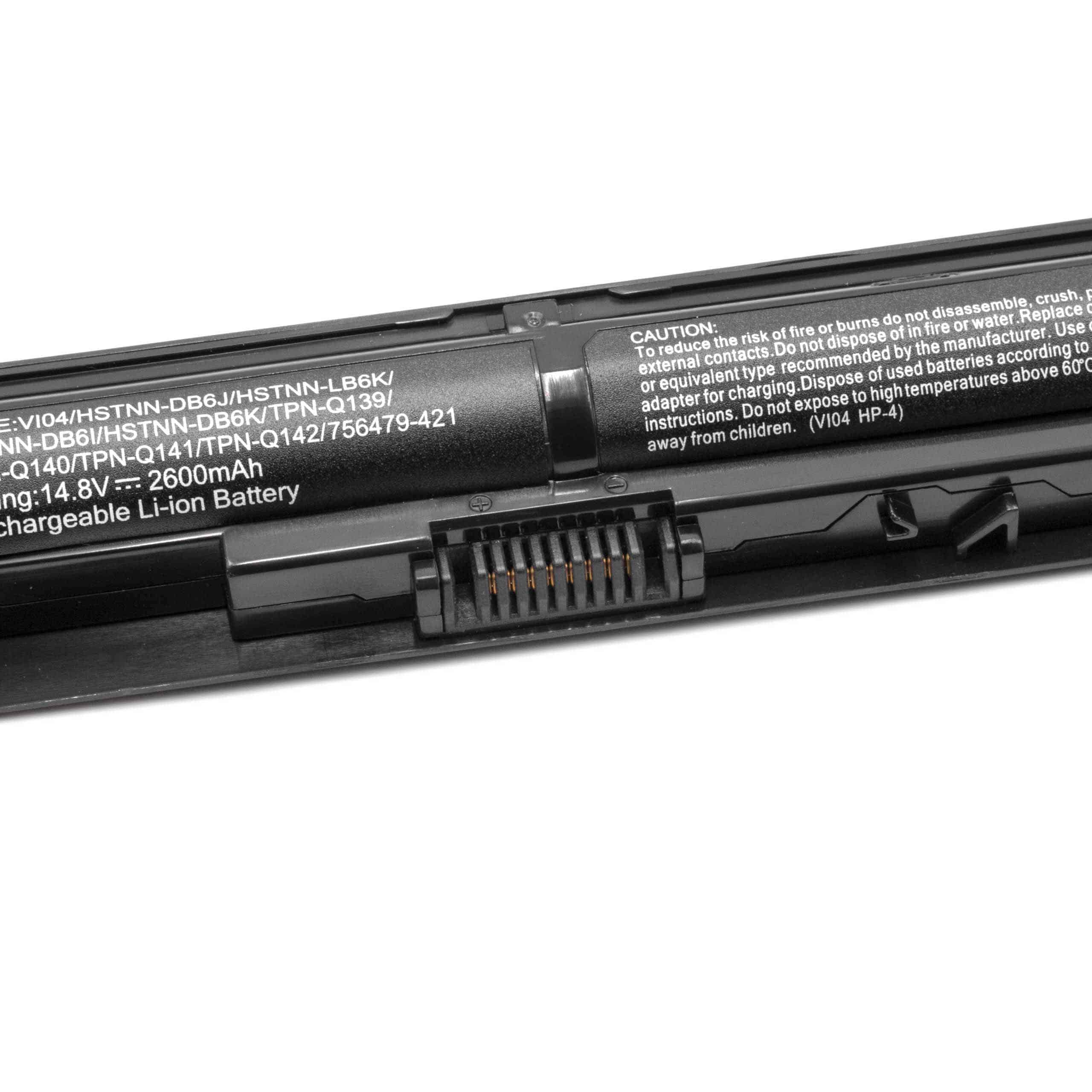 Notebook Battery Replacement for HP 756744-001, 756478-421, 756478-541, 756479-421 - 2600mAh 14.4V Li-Ion