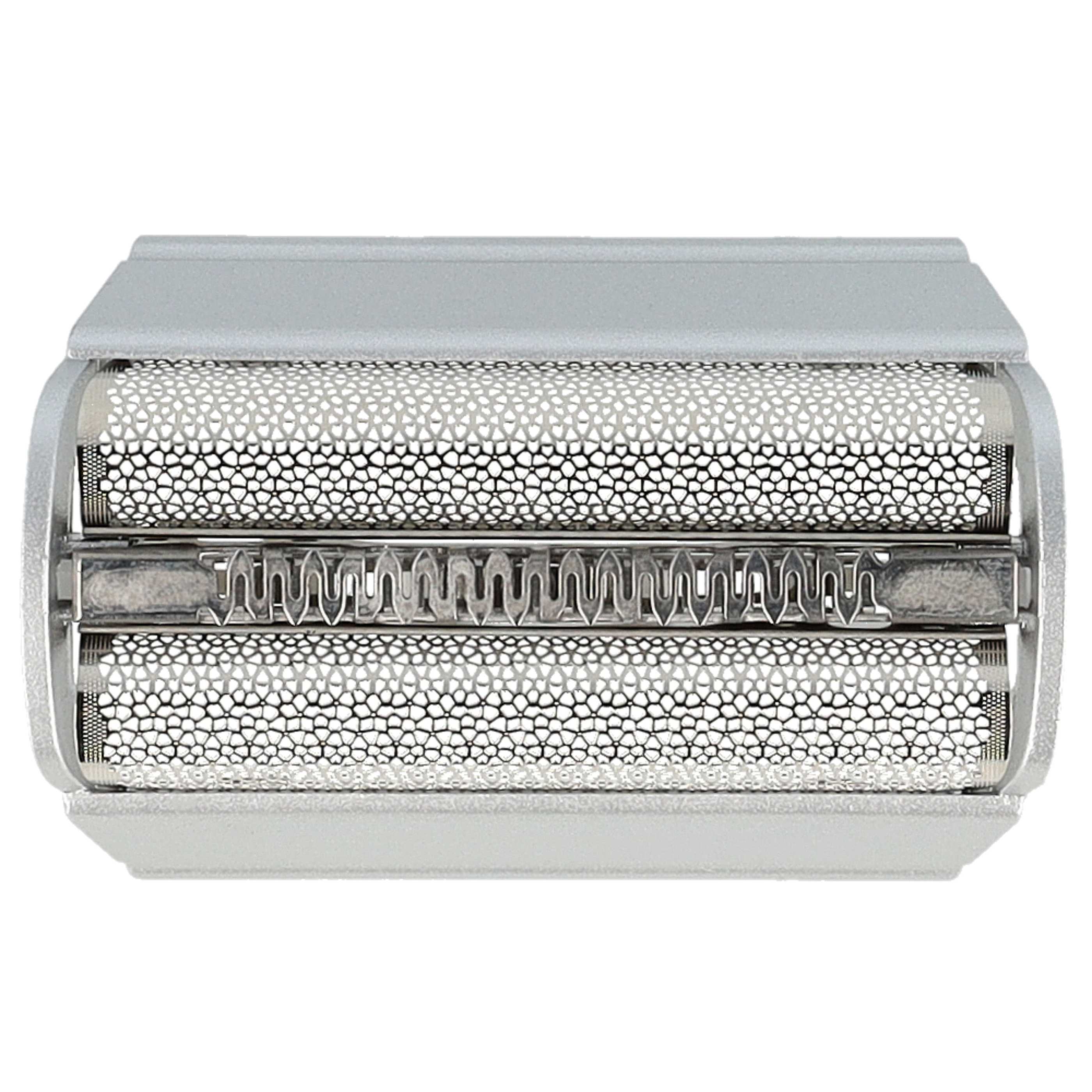 2x Doppelscherfolie als Ersatz für Braun SB505, 31B, 31S für Braun Rasierer - inkl. Rahmen, silber