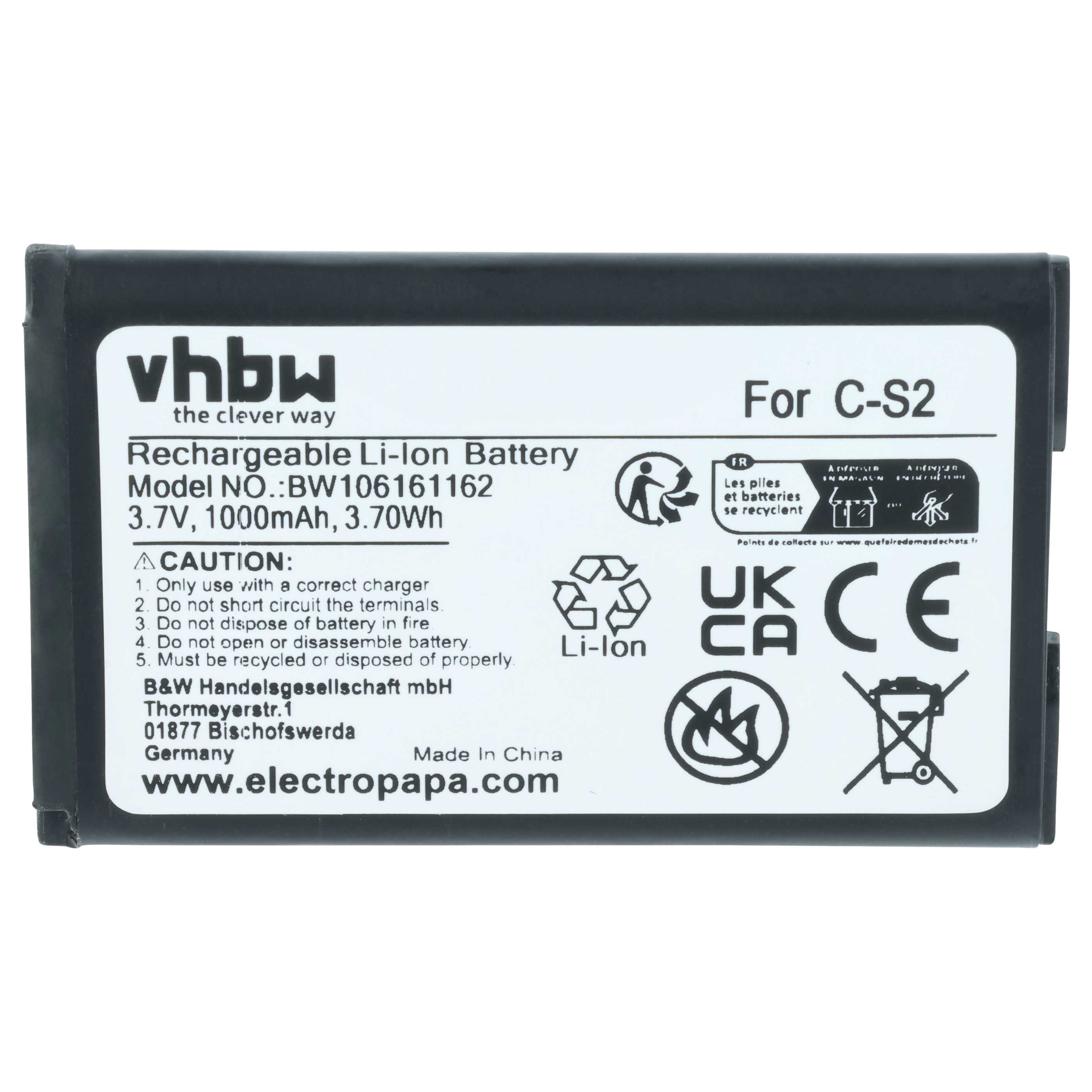 Akumulator do telefonu smartfona zamiennik BlackBerry BAT-06860-003, ACC-06860-304 - 1000 mAh 3,7 V Li-Ion