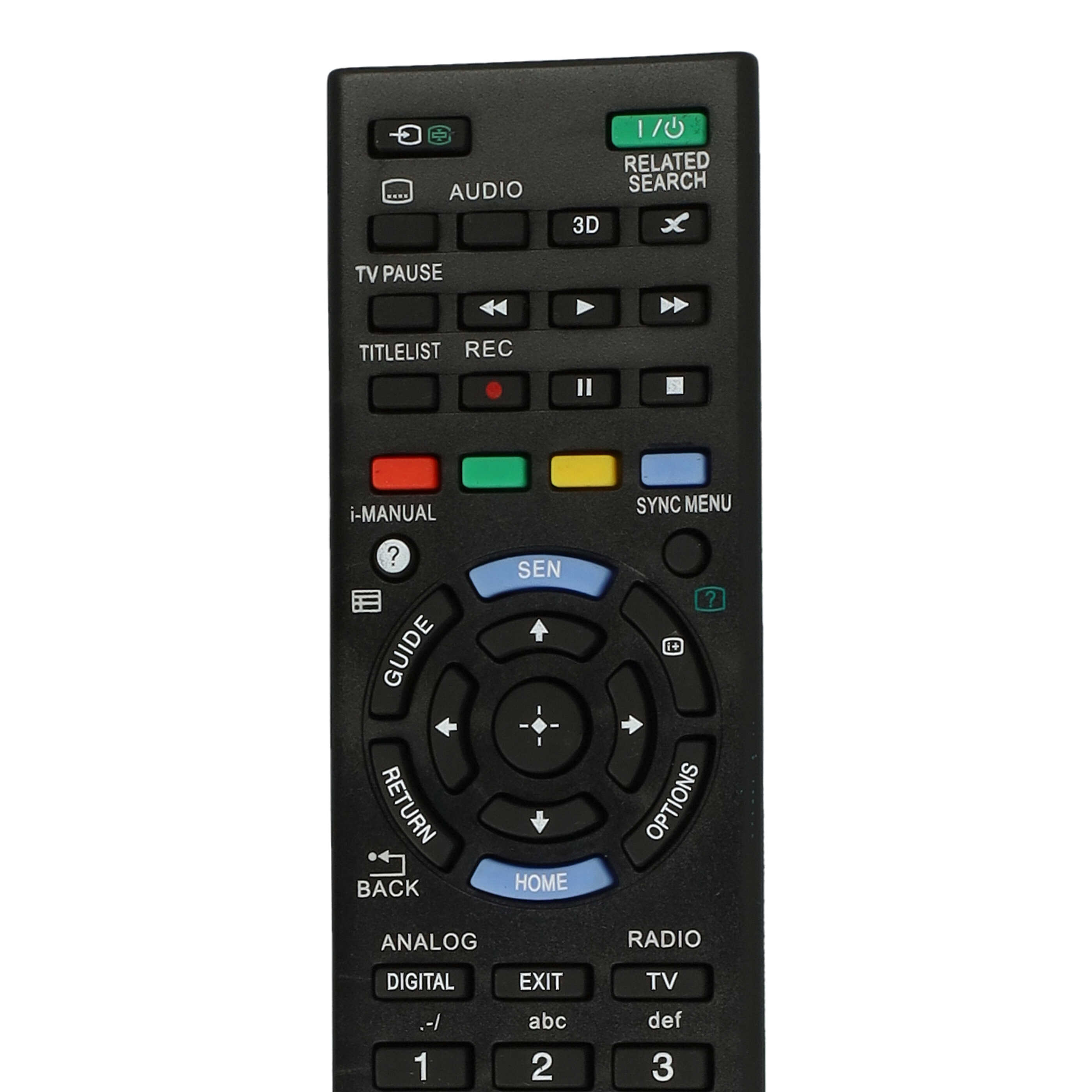 Remote Control replaces Sony RM-ED052 for Sony TV