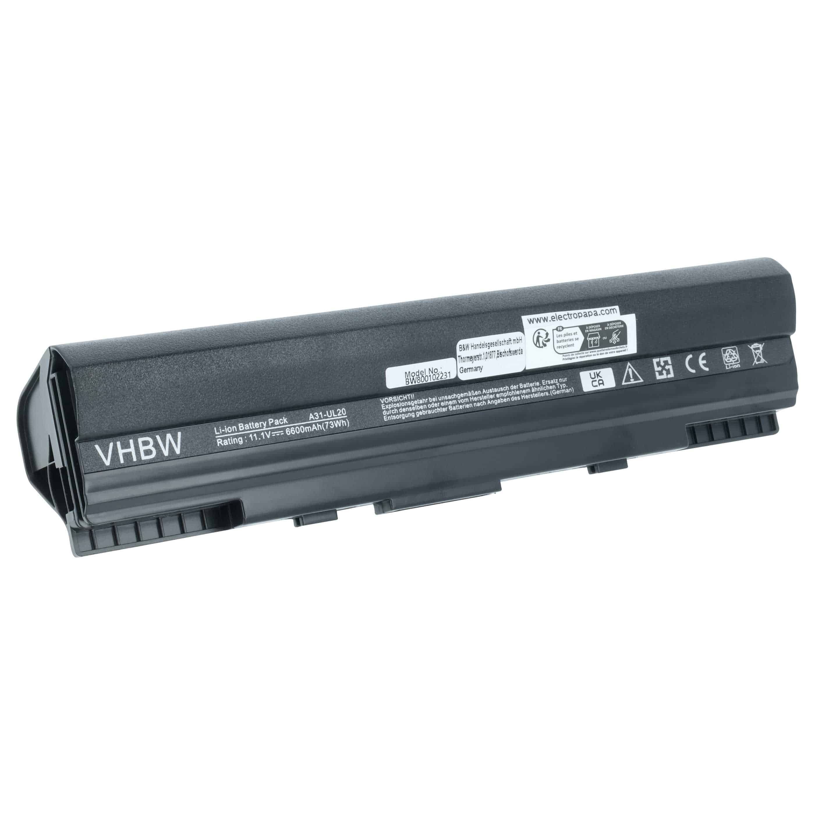 Akumulator do laptopa zamiennik Asus 07GO16EE1875M-00A20-949-114F - 6600 mAh 11,1 V Li-Ion, czarny