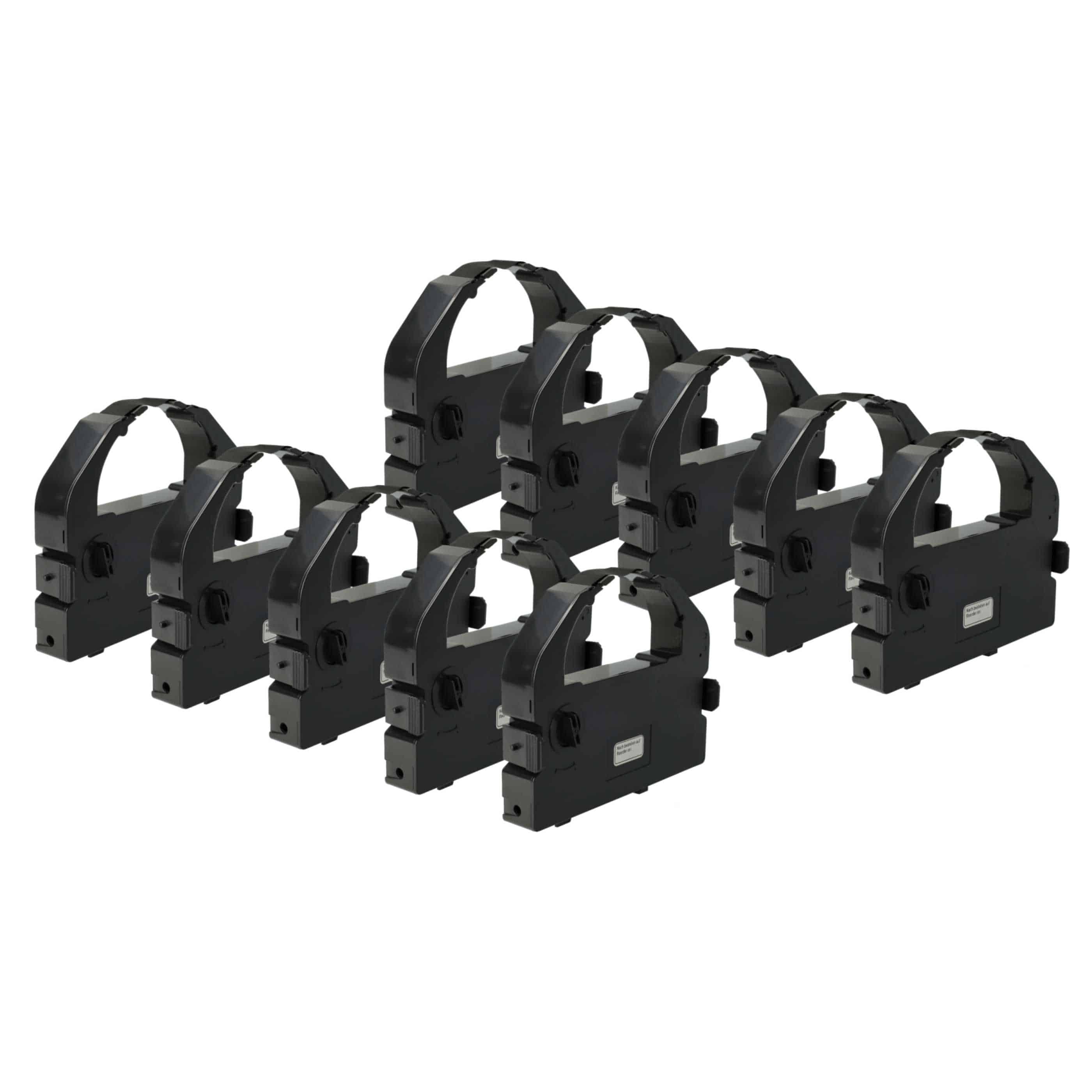 10x Ink Ribbon replaces S015016 for Unisys Dot Matrix, Receipt Printer etc. - Black