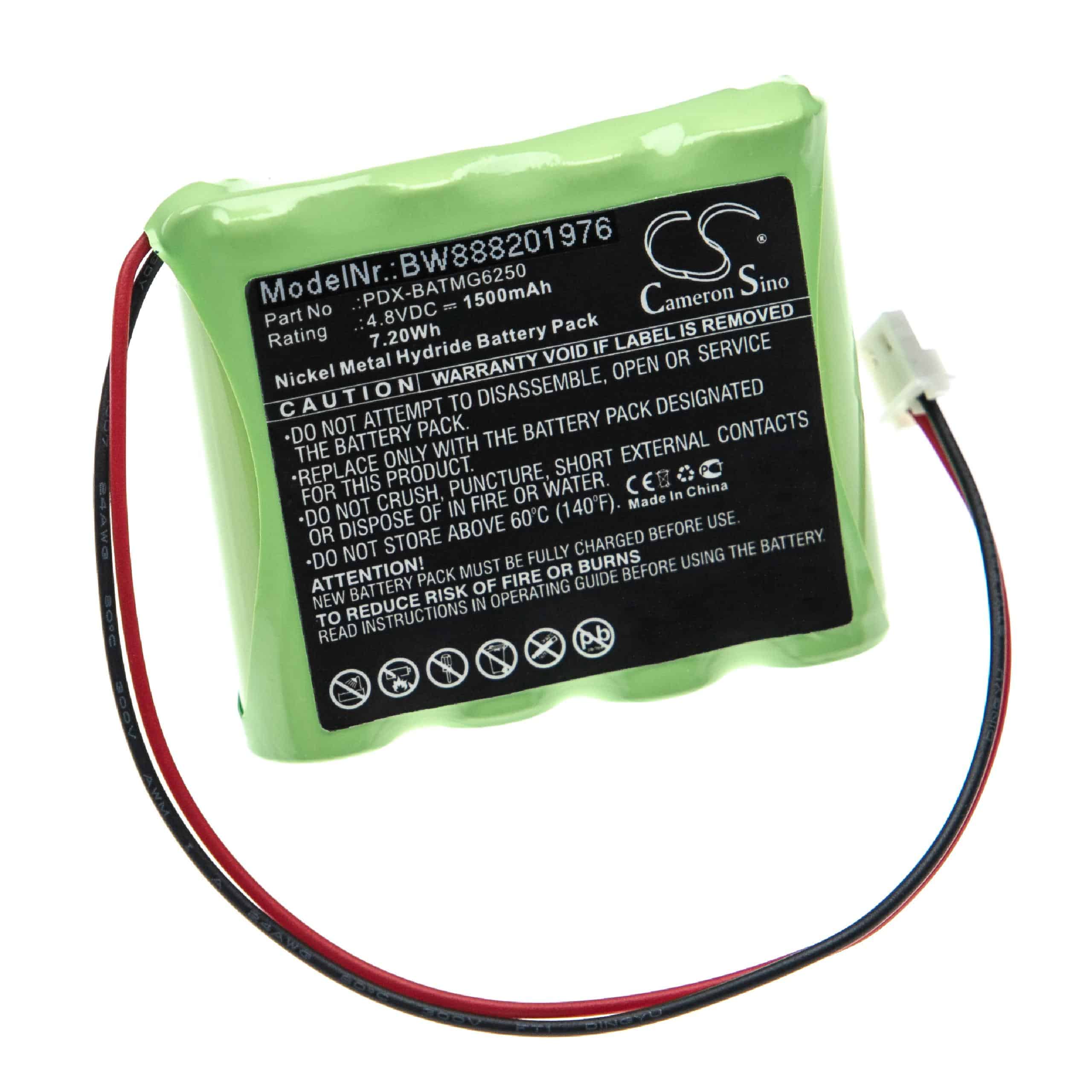 Batterie remplace Paradox PDX-BATMG6250 pour centrale d'alarme - 1500mAh 4,8V NiMH