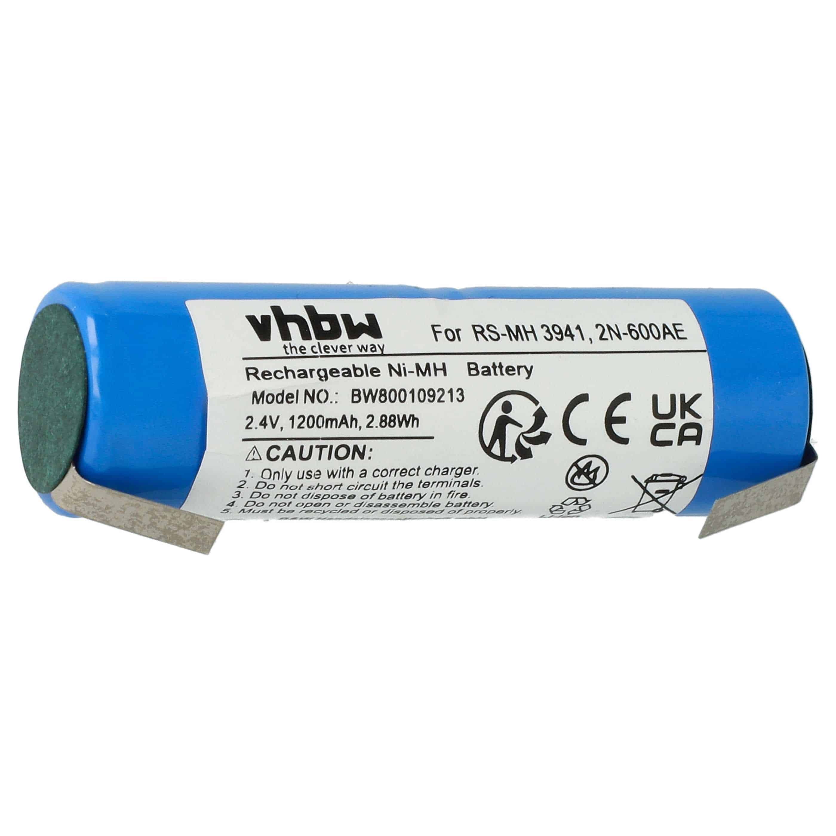 Electric Toothbrush Battery Replacement for 4717, Cd 9S-RWT05, 2N-600AE, 1103425149 - 1200mAh, 2.4V