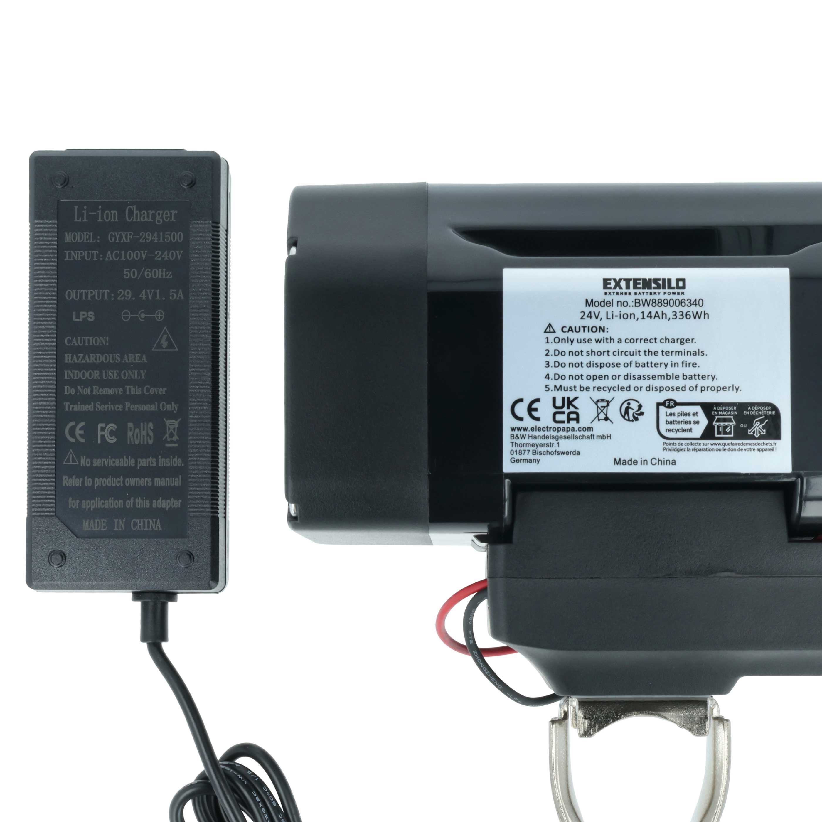 Batteria per e-bike AVE, BBF, Bergamonte Summerville, Bergsieger, Böttcher, ElFei Longtravel, LeonCycle, Porta