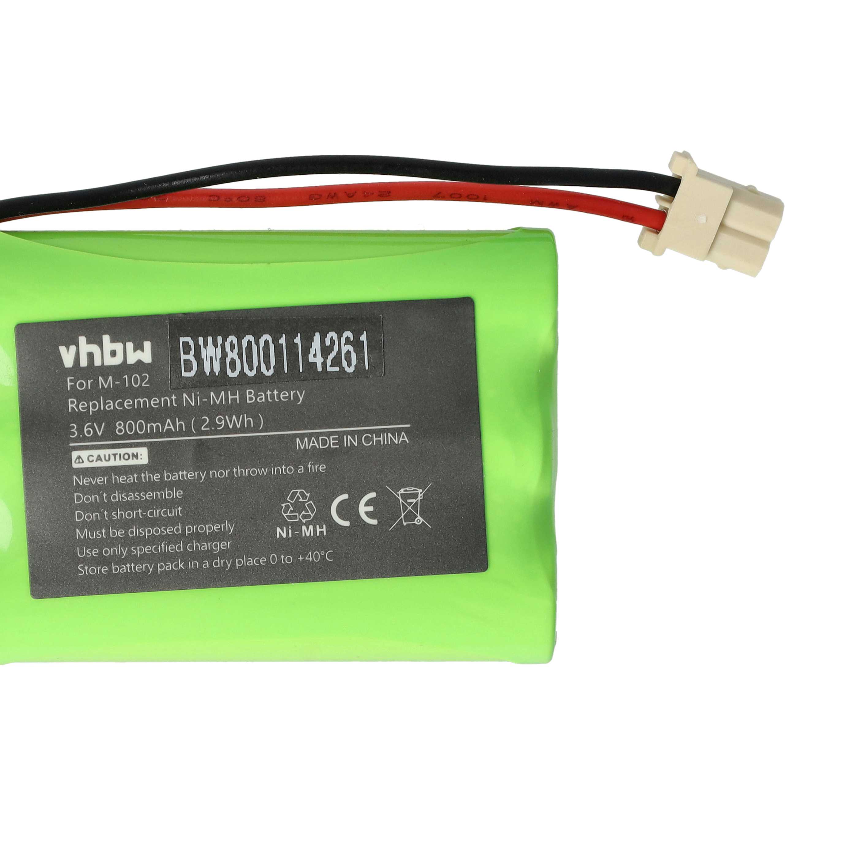Batterie remplace Maxuss M102 pour téléphone Maxuss - 800mAh 3,6V NiMH