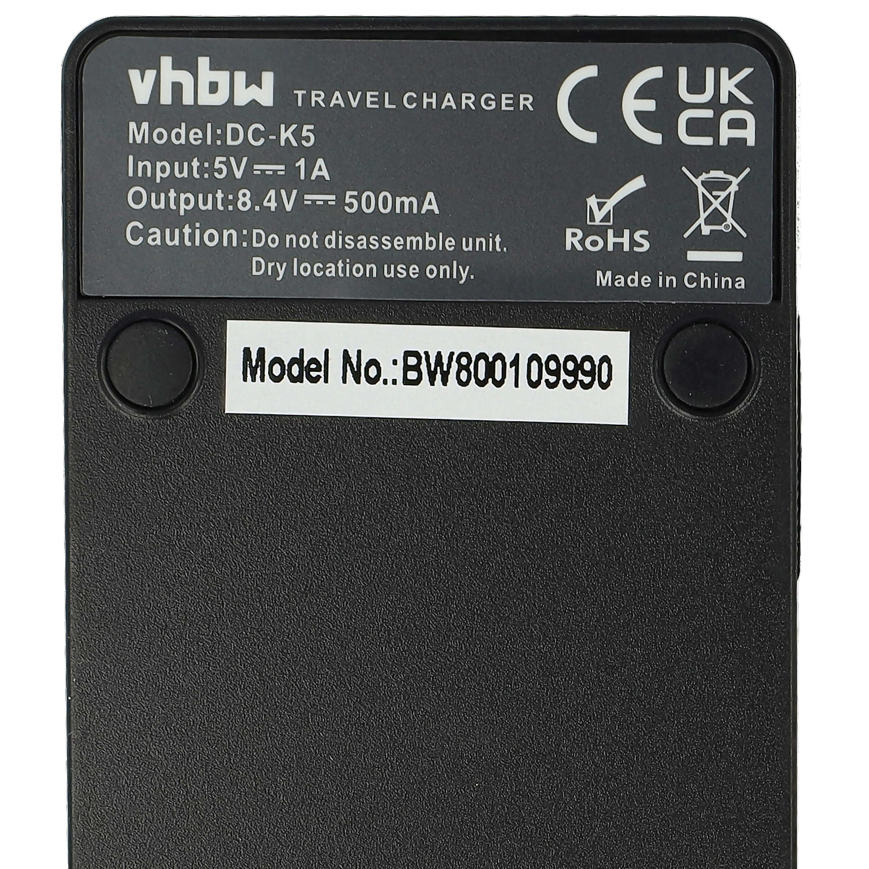 Battery Charger suitable for Lumix DMC-GH3 Camera etc. - 0.5 A, 8.4 V