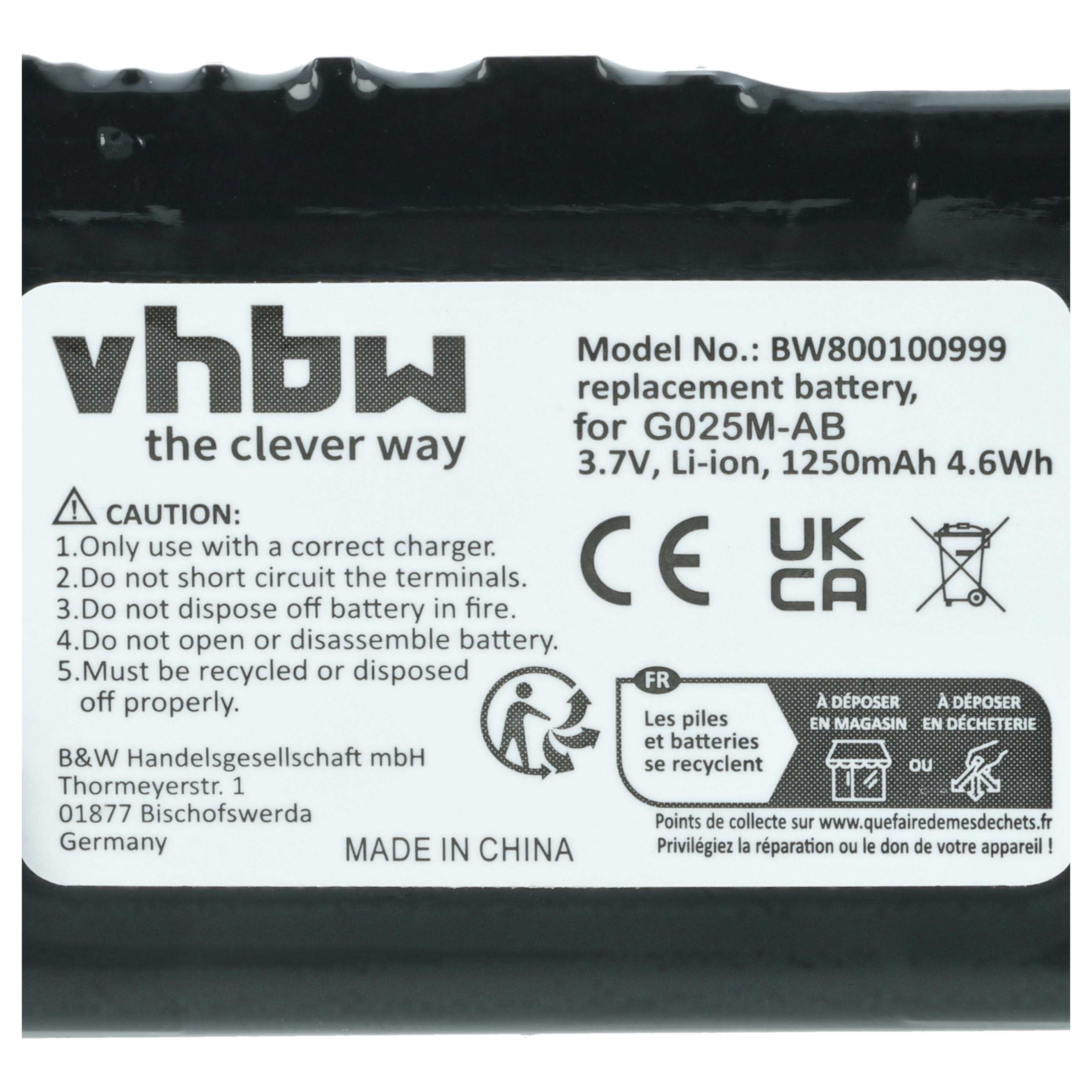 Batterie pour Becker Traffic Assist Highspeed 7934 navigation GPS - 1200mAh 3,7V Li-ion
