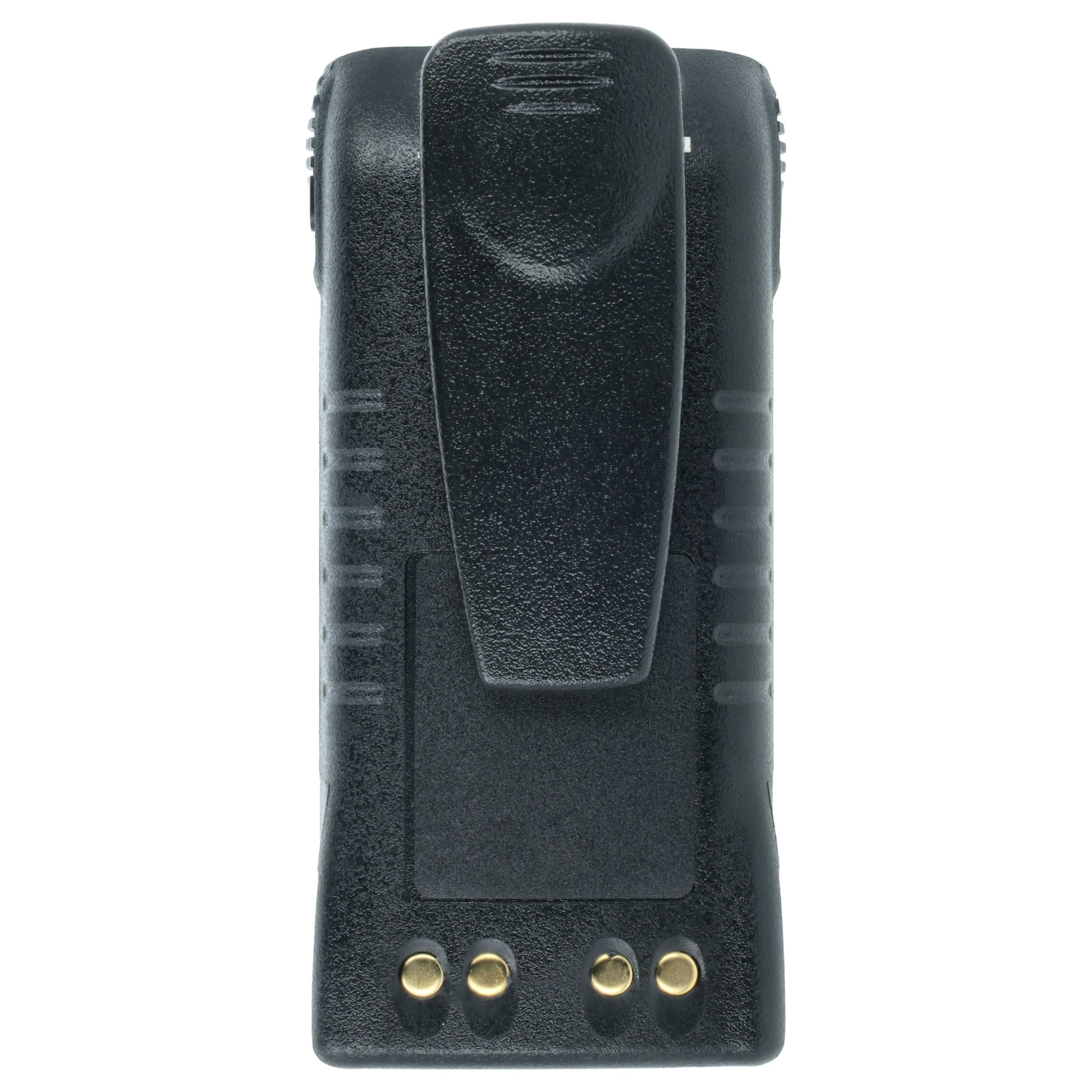 Radio 2x Battery replaces Motorola NNTN5510, NNTN5510BR, NNTN5510AR - 1500 mAh 7.4 V Li-Ion + Belt Clip