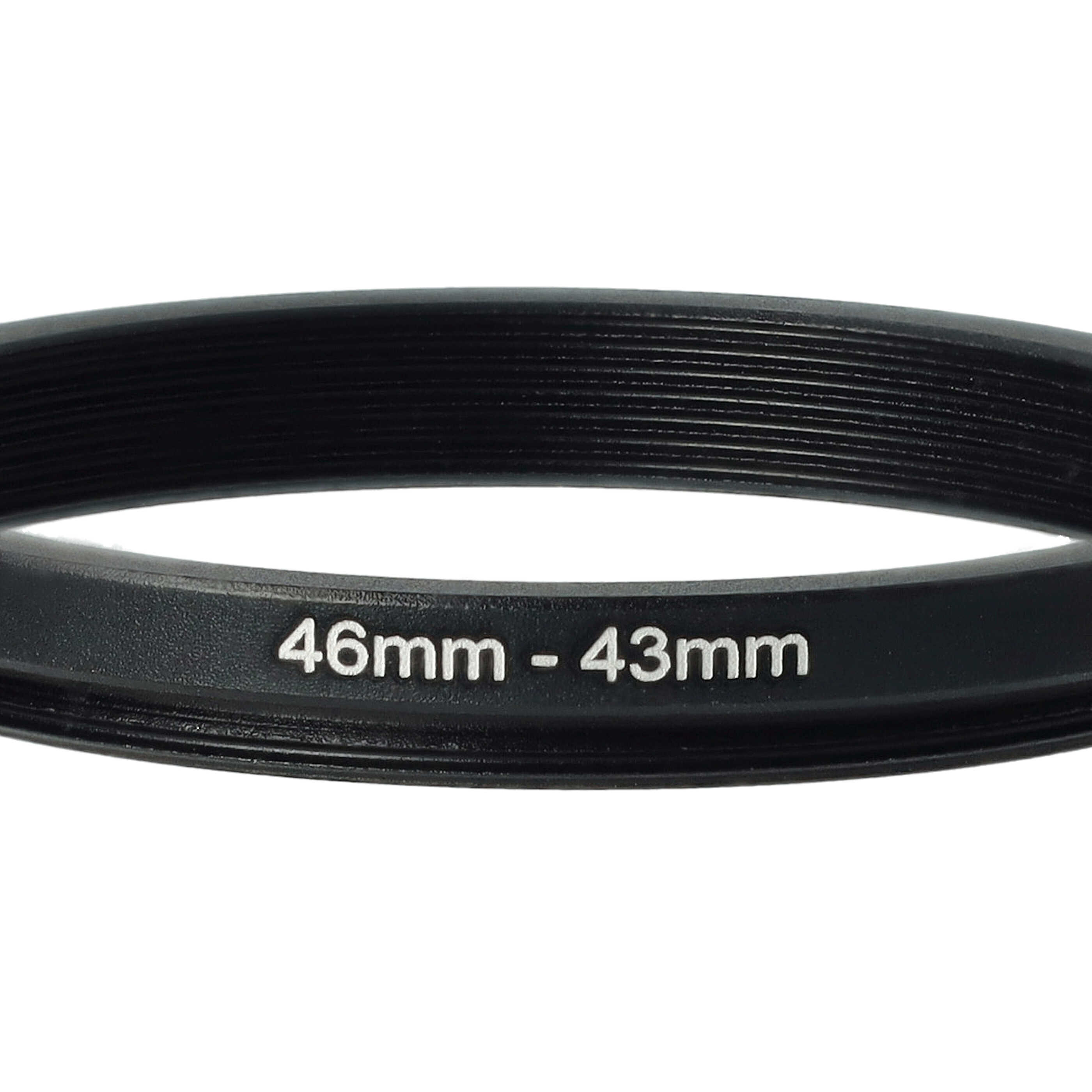 Step-Down Ring Adapter from 46 mm to 43 mm for various Camera Lenses