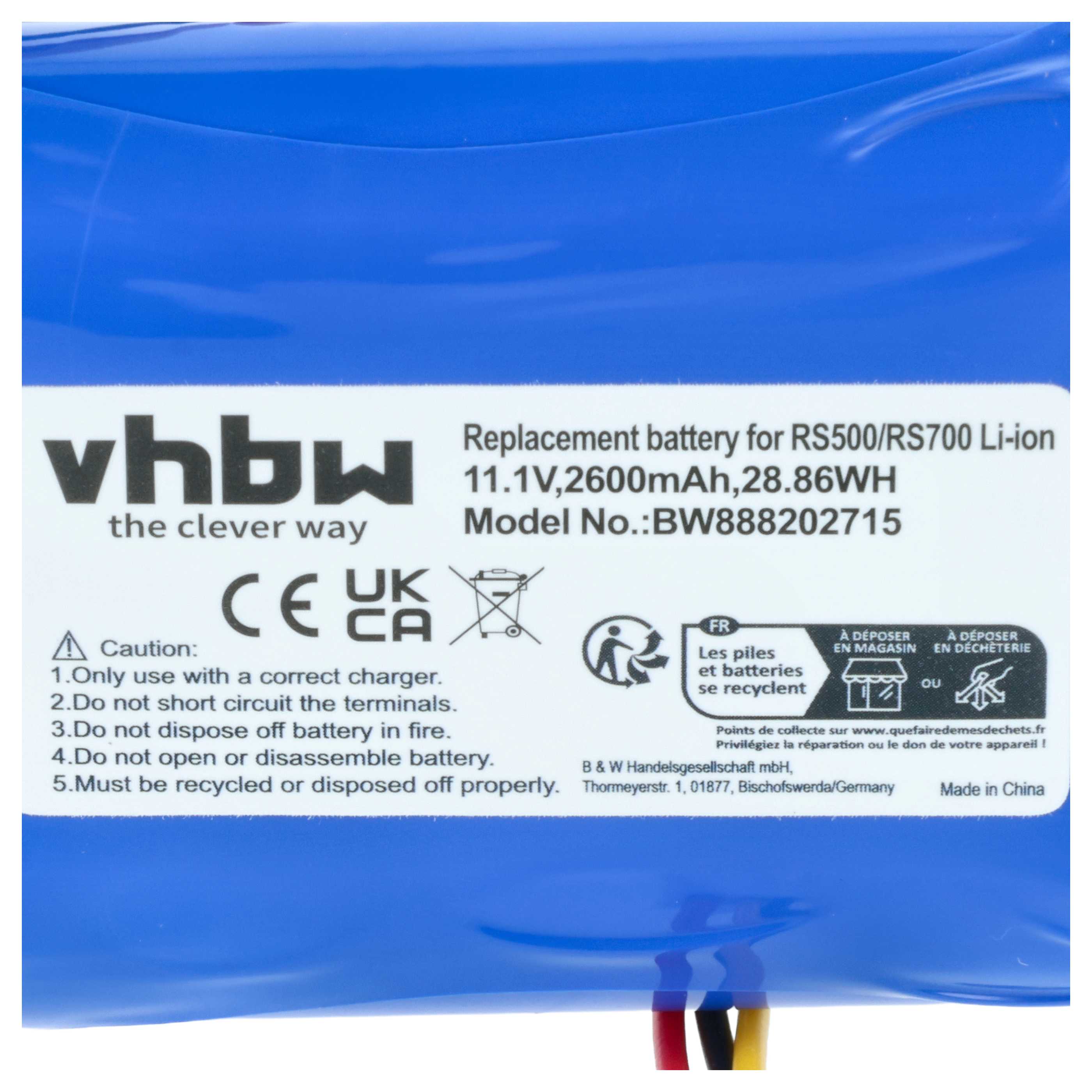 Battery replaces Moneual 12J001609 for Moneual 2600mAh, 11.1V, Li-Ion
