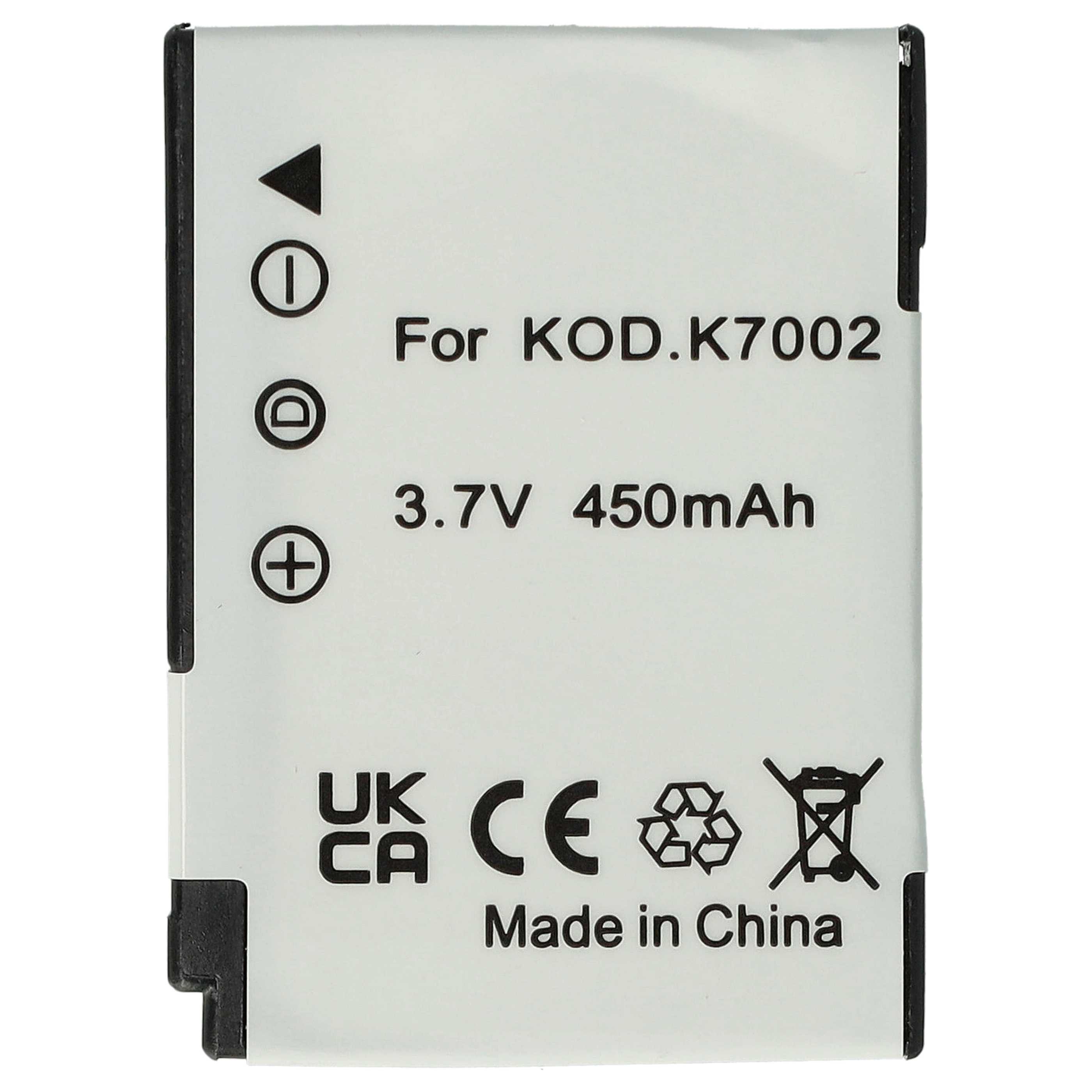 Batterie remplace Kodak Klic-7002 pour appareil photo - 460mAh 3,6V Li-ion