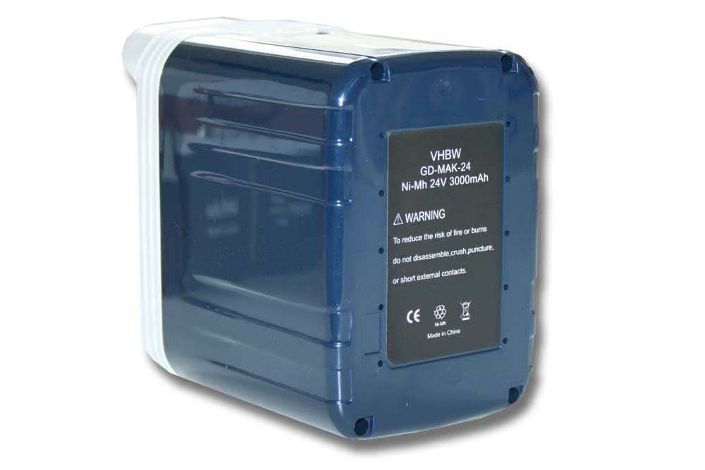 Batteria per attrezzo sostituisce Makita B2417 - 3000 mAh, 24 V, NiMH
