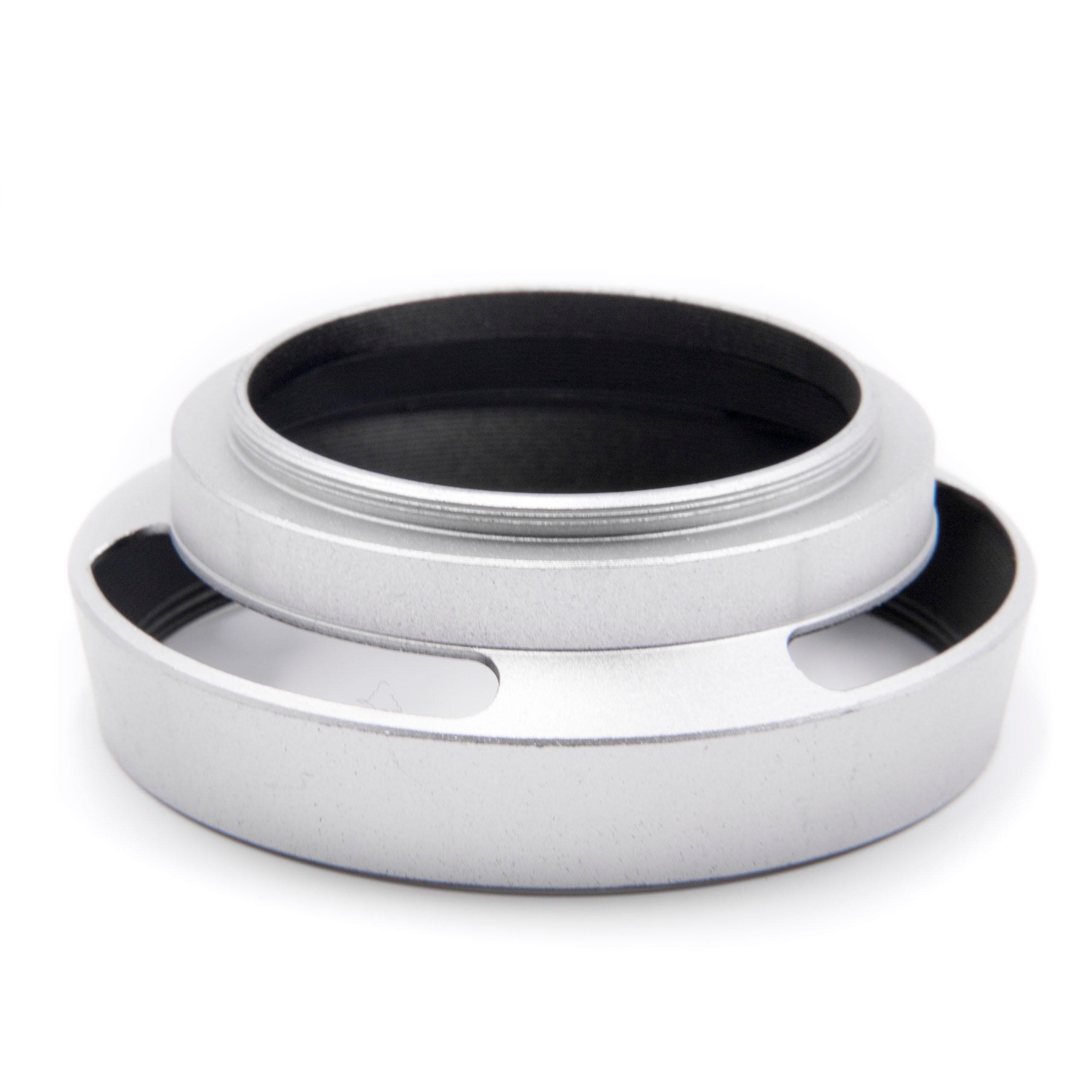Lens Hood suitable for 39mm Lens - Lens Shade Silver, Round