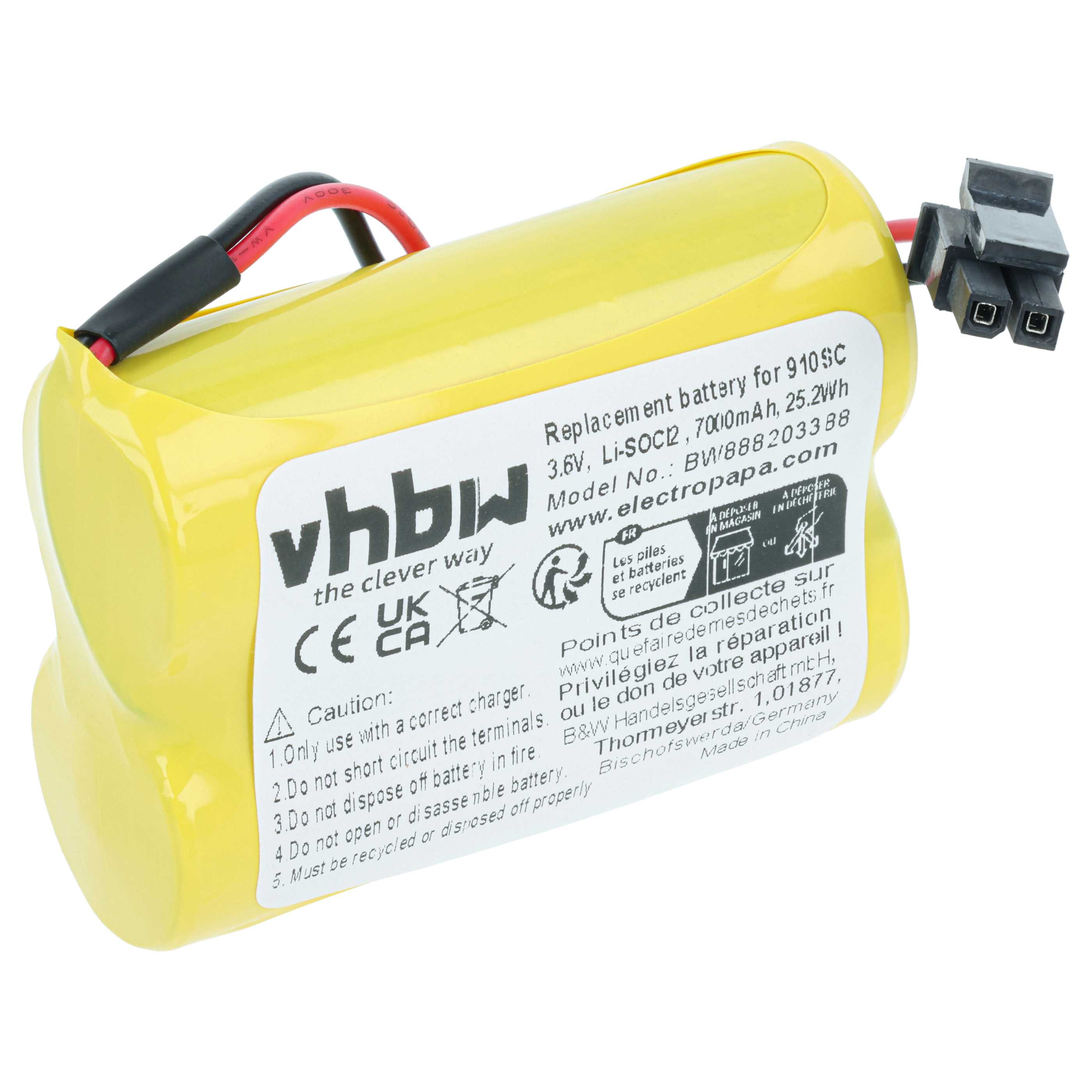 Bateria do PLC programowalnego sterownika zamiennik ABB 3HAC051036-001 - 7000 mAh 3,6 V Li-SOCl2