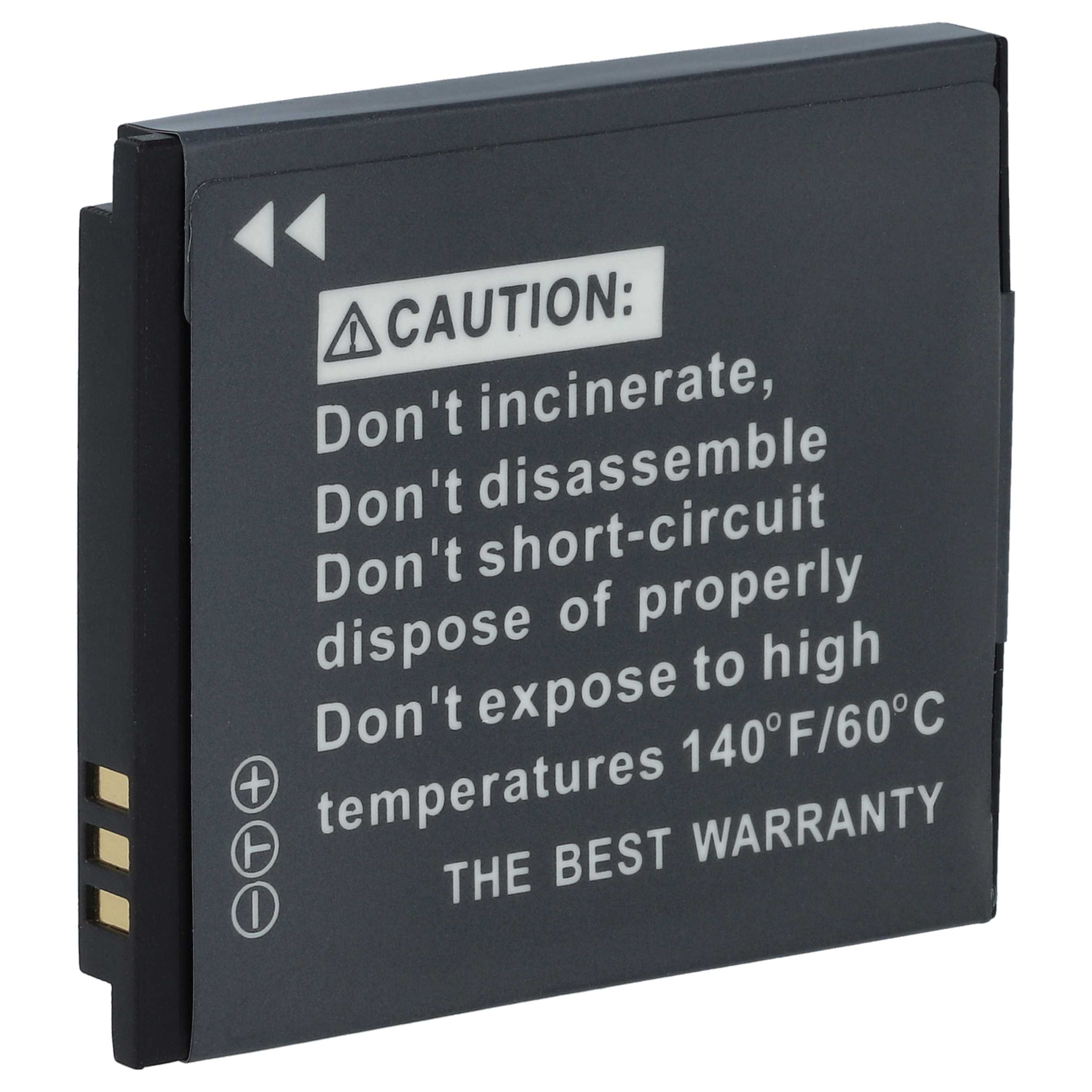2x Battery replaces Samsung SLB-07A, SLB-07B - 550mAh, 3.6V, Li-Ion