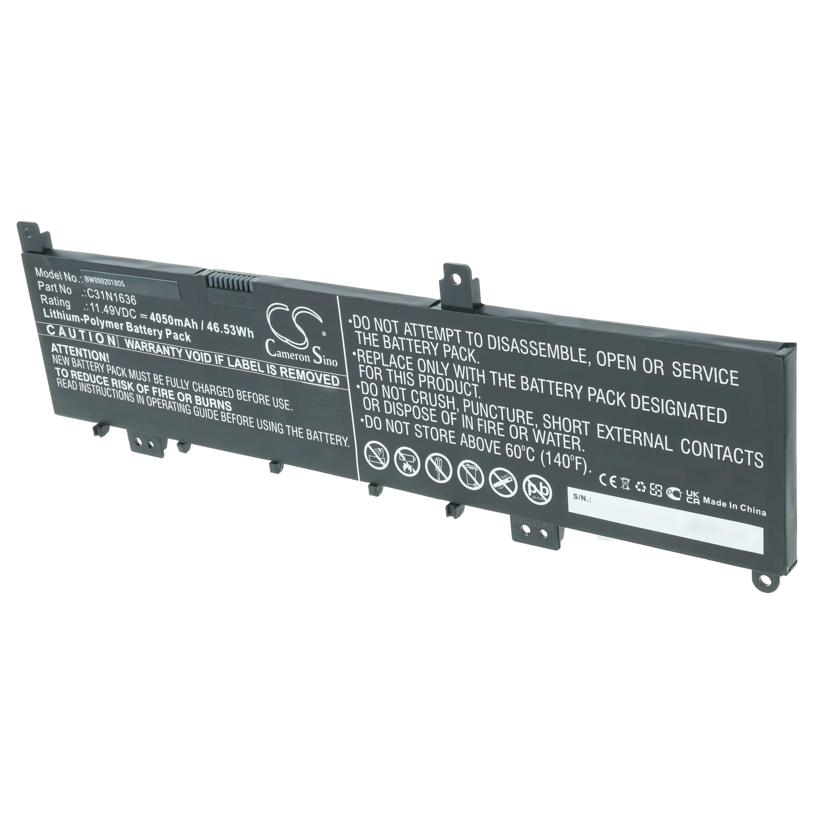 Akumulator do laptopa zamiennik Asus 0B200-02580100, 0B200-02580200, 0B200-02580000 - 4050 mAh 11,49 V LiPo