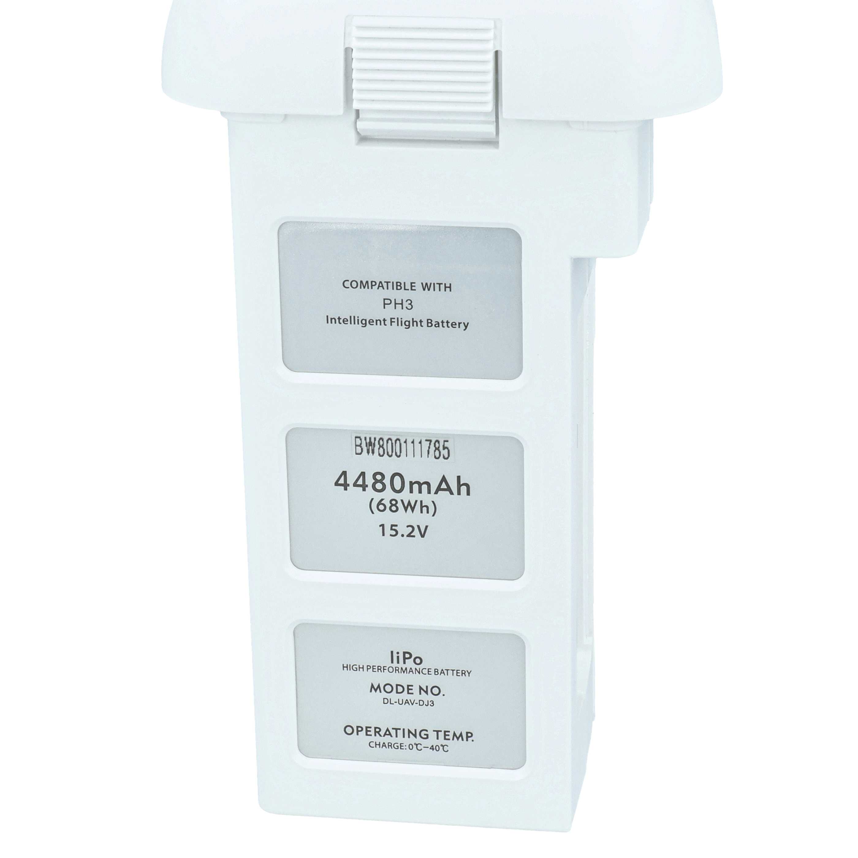 2x Batteries pour drone DJI Phantom 3 Advanced, 3 Professional, 3- 4500mAh 15,2V Li-polymère