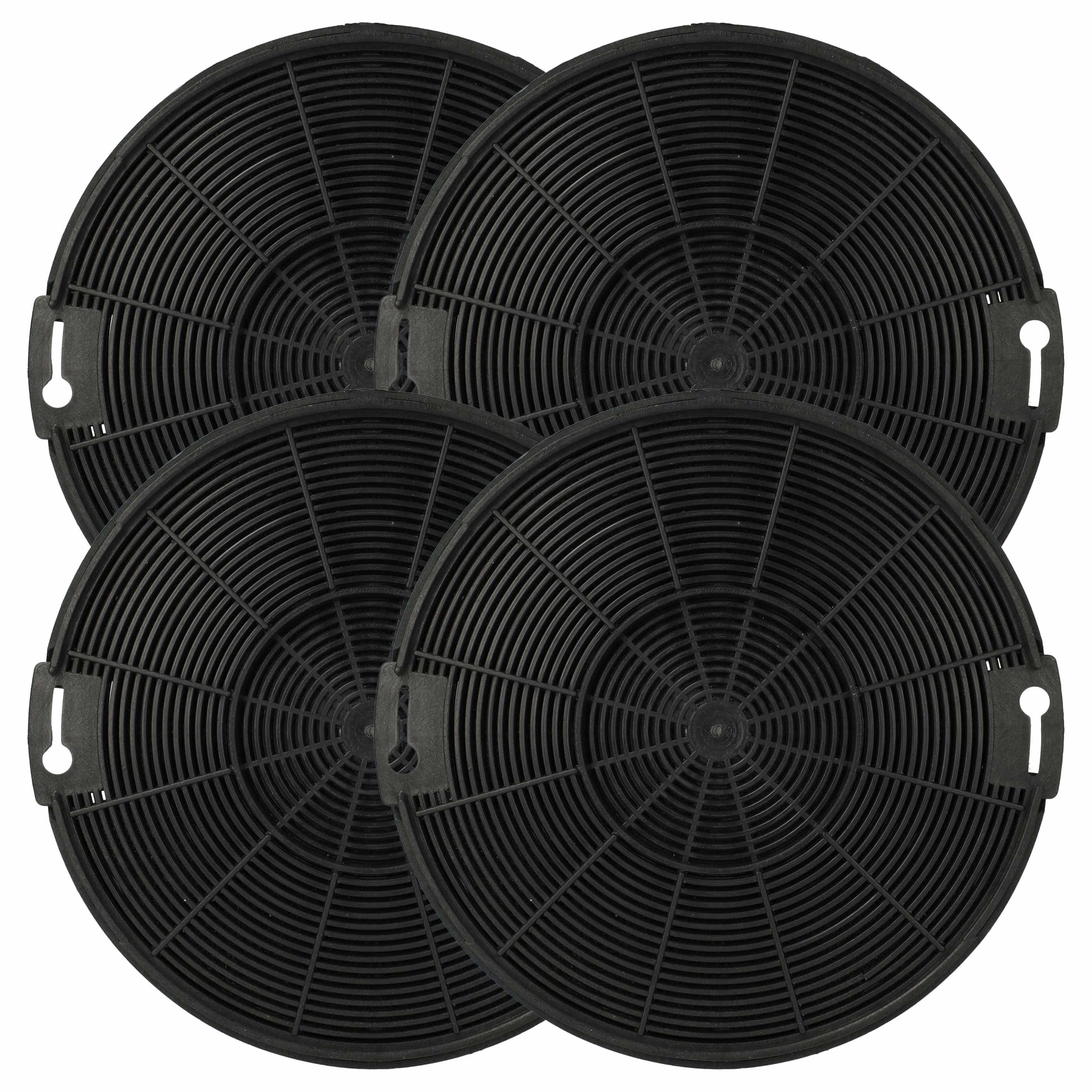 4x Filtres à charbon actif remplace Beko 9197059543 pour hotte Zanussi