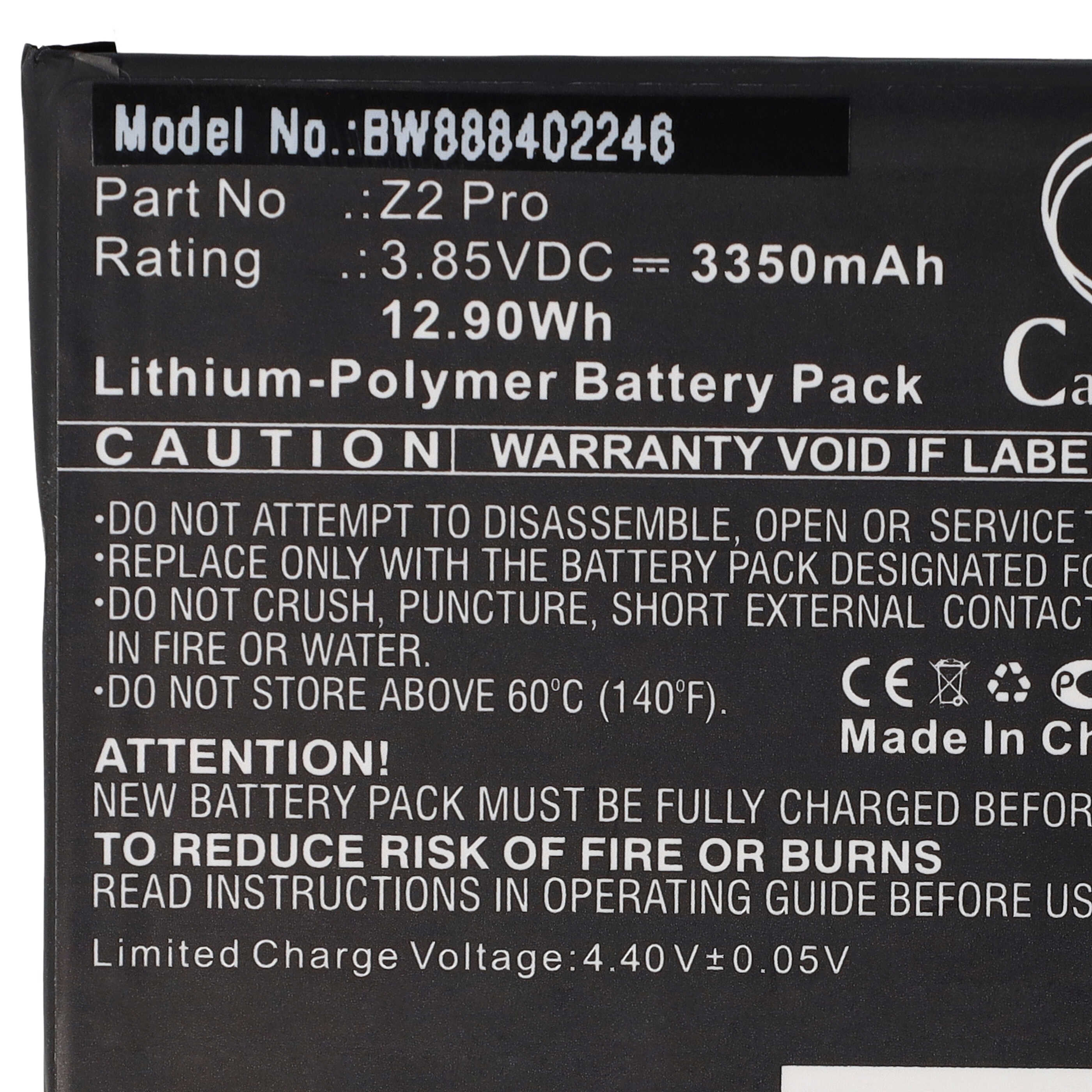 Batteria sostituisce Umi Z2 Pro per cellulare Umi - 3350mAh 3,85V Li-Poly