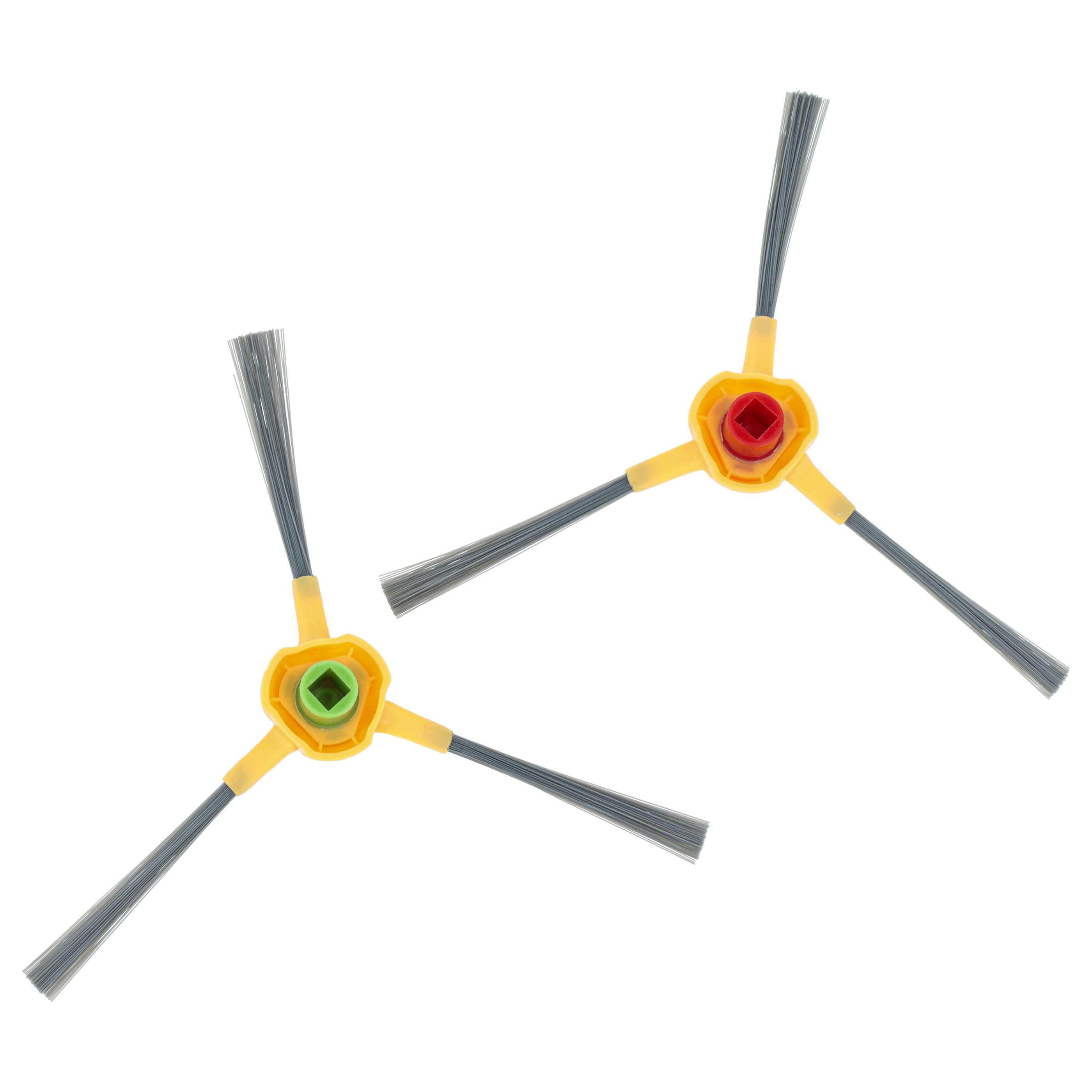 2x Side Brush replaces Ecovacs D-S374 for Ecovacs Robot Vacuum Cleaner - 3-armed, grey, yellow
