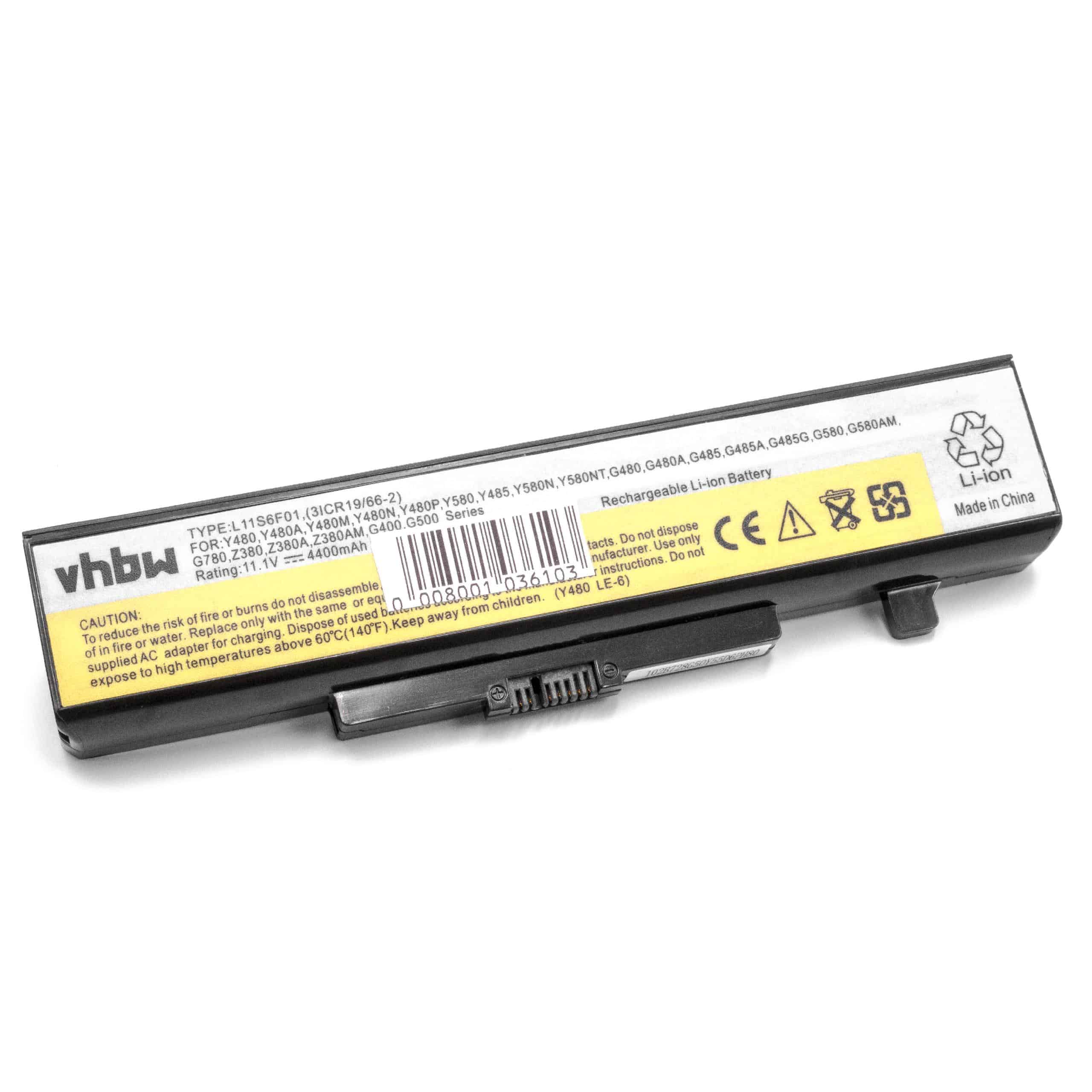 Notebook Battery Replacement for Lenovo 0A36311, 121000675, 121500047, 121500048 - 4400mAh 11.1V Li-Ion, black
