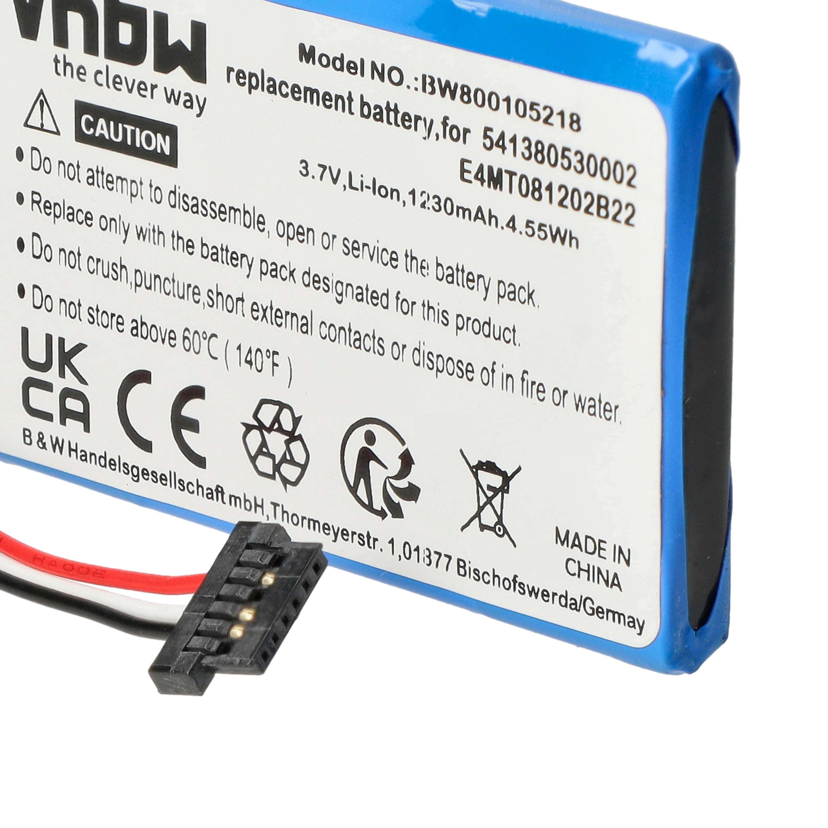 Akumulator do nawigacji GPS zamiennik Navigon 541380530002, BP/LP1200/11/B0001 MX - 1200 mAh 3,7 V Li-Ion
