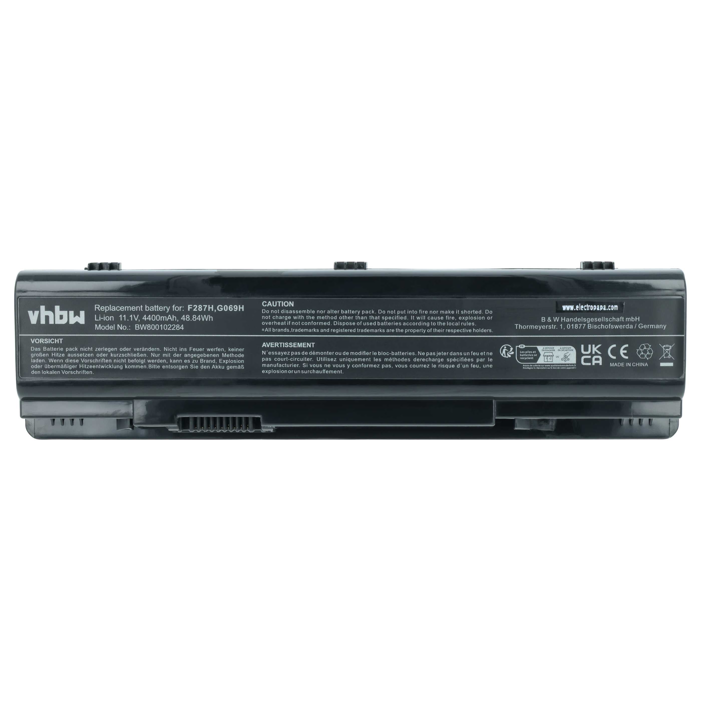 Akumulator do laptopa zamiennik Dell 451-10673, F286H, 312-0818, F287F, F287H - 4400 mAh 11,1 V Li-Ion, czarny