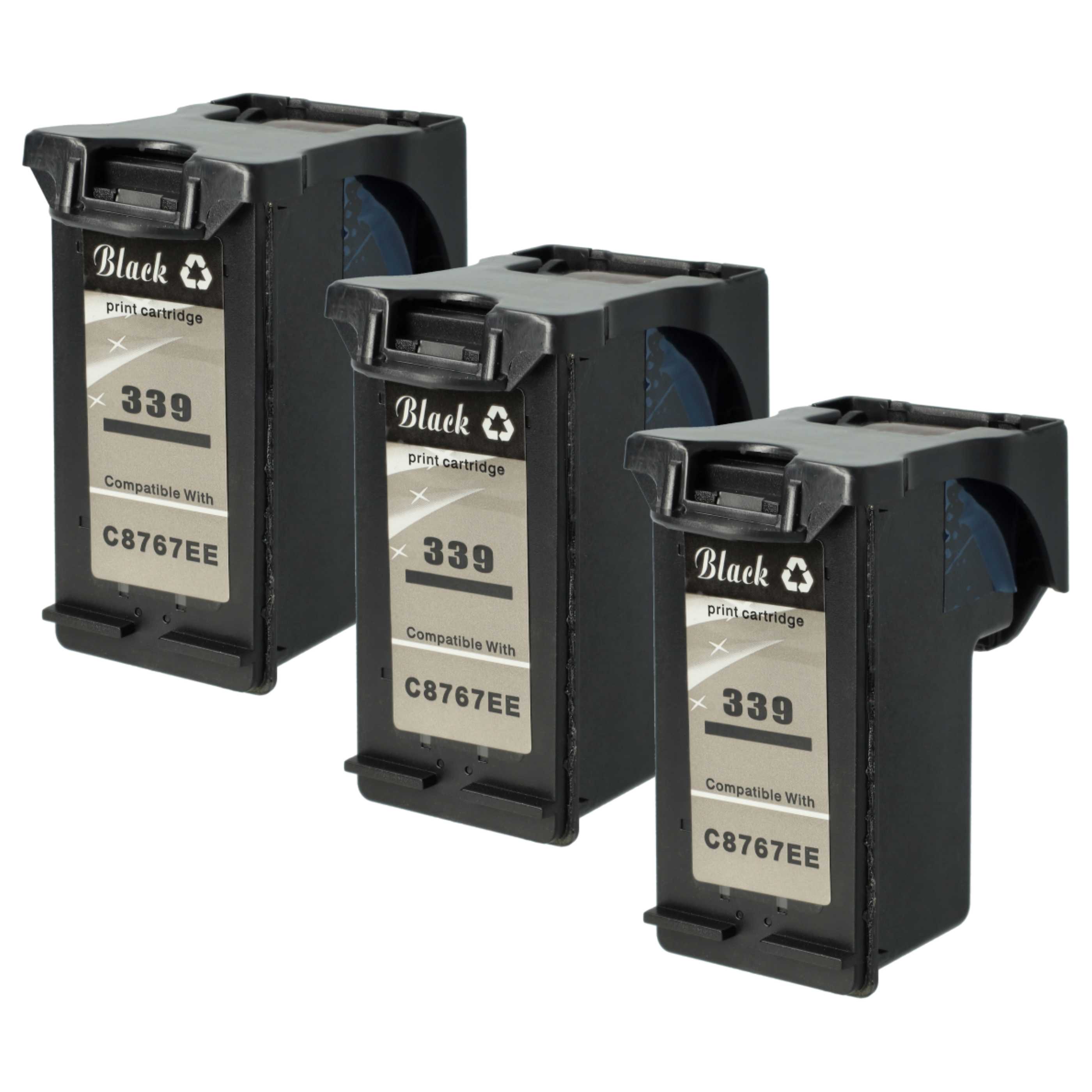 3x Ink Cartridges for HP Photosmart Pro 6540 Printer - black