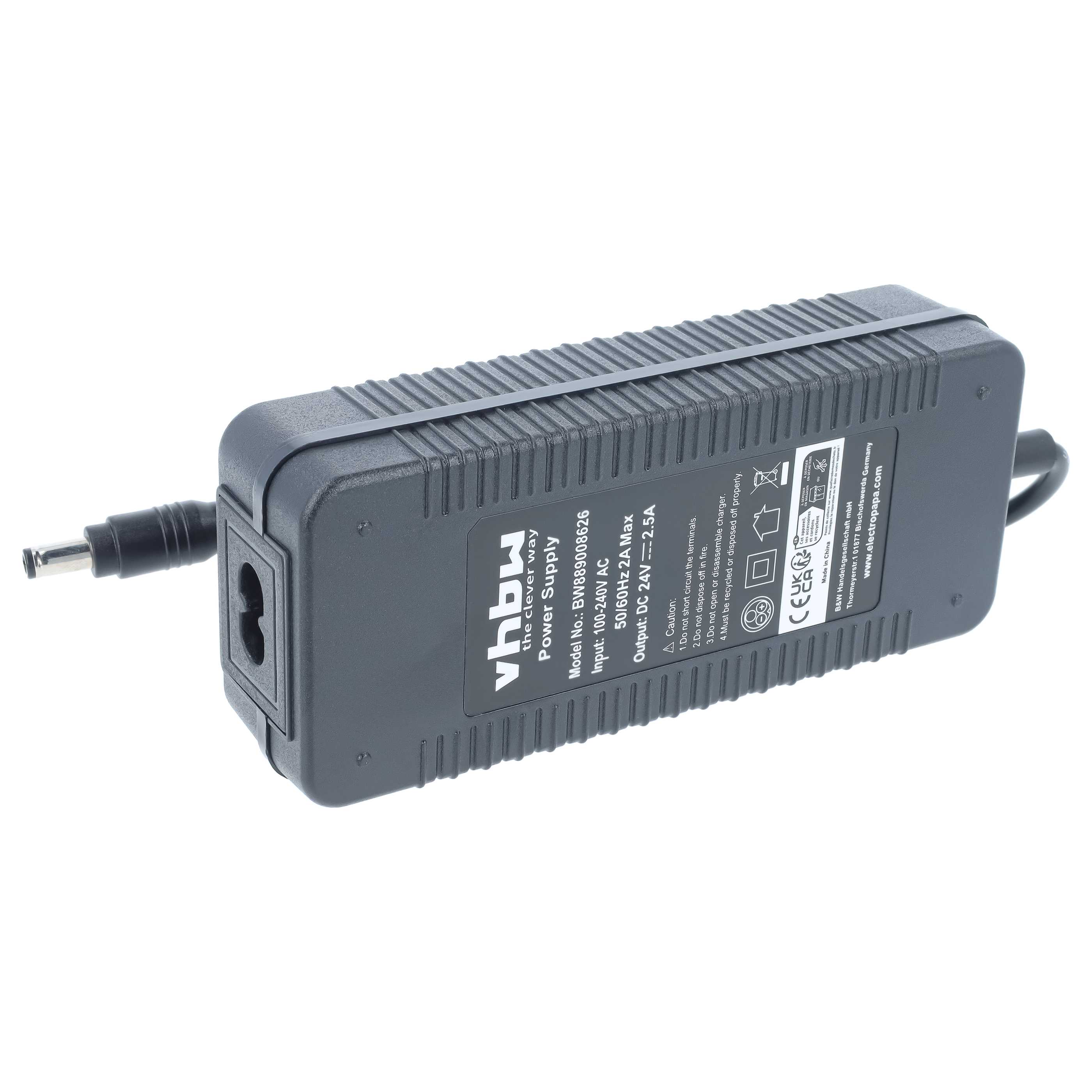 Netzteil für Ergometer wie Kettler C6, ersetzt 42860015, 24 V, 2.5 A