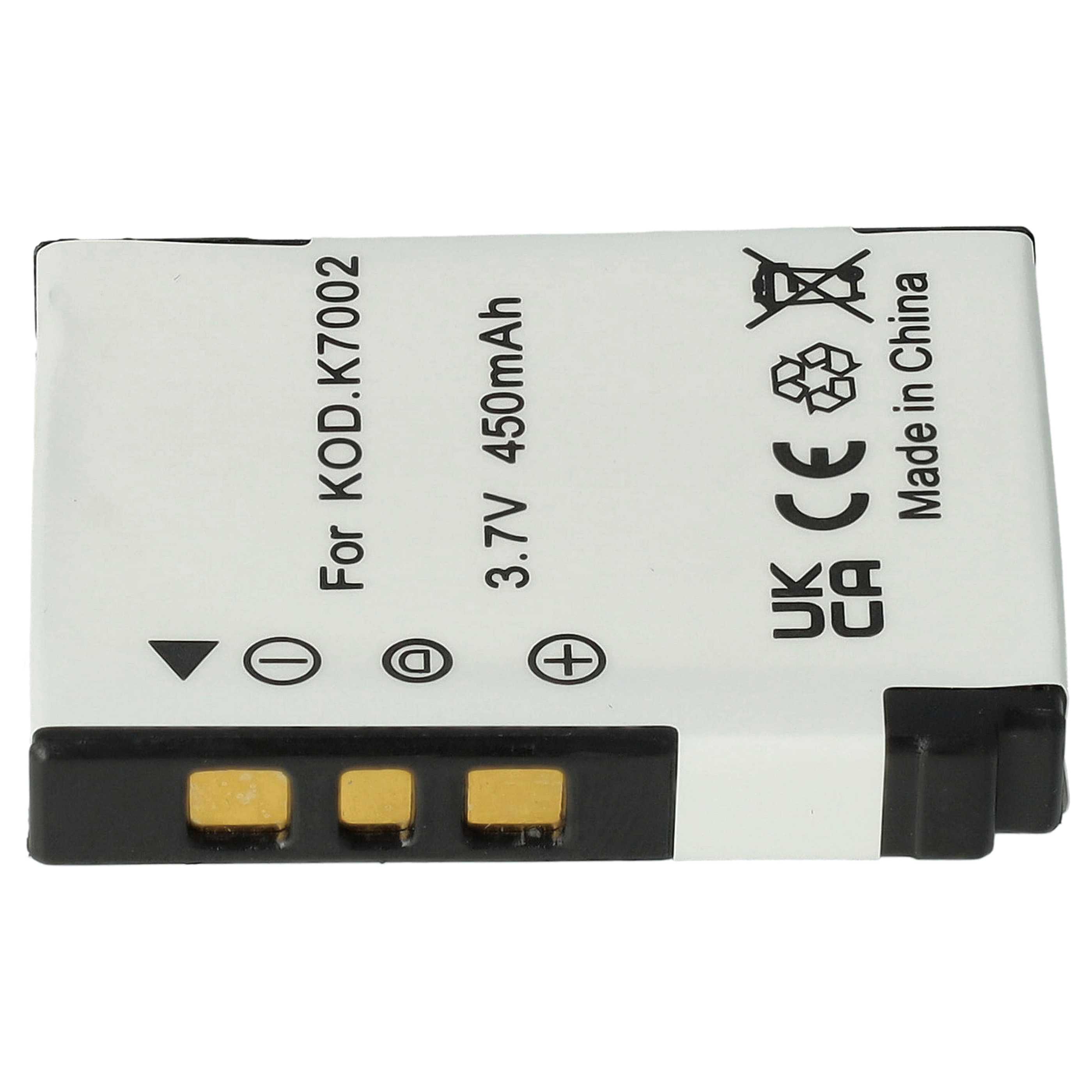 Batterie remplace Kodak Klic-7002 pour appareil photo - 460mAh 3,6V Li-ion