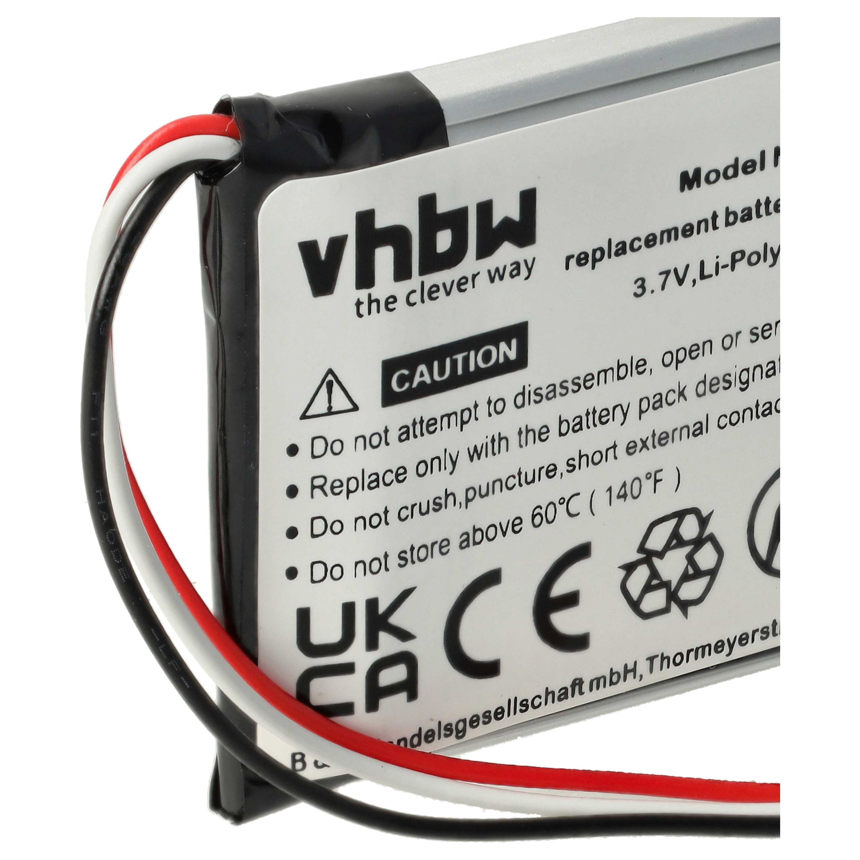 Akumulator do nawigacji GPS zamiennik VDO HYB8030450L1401S1MPX, MA3060 - 1400 mAh 3,7 V Li-Ion