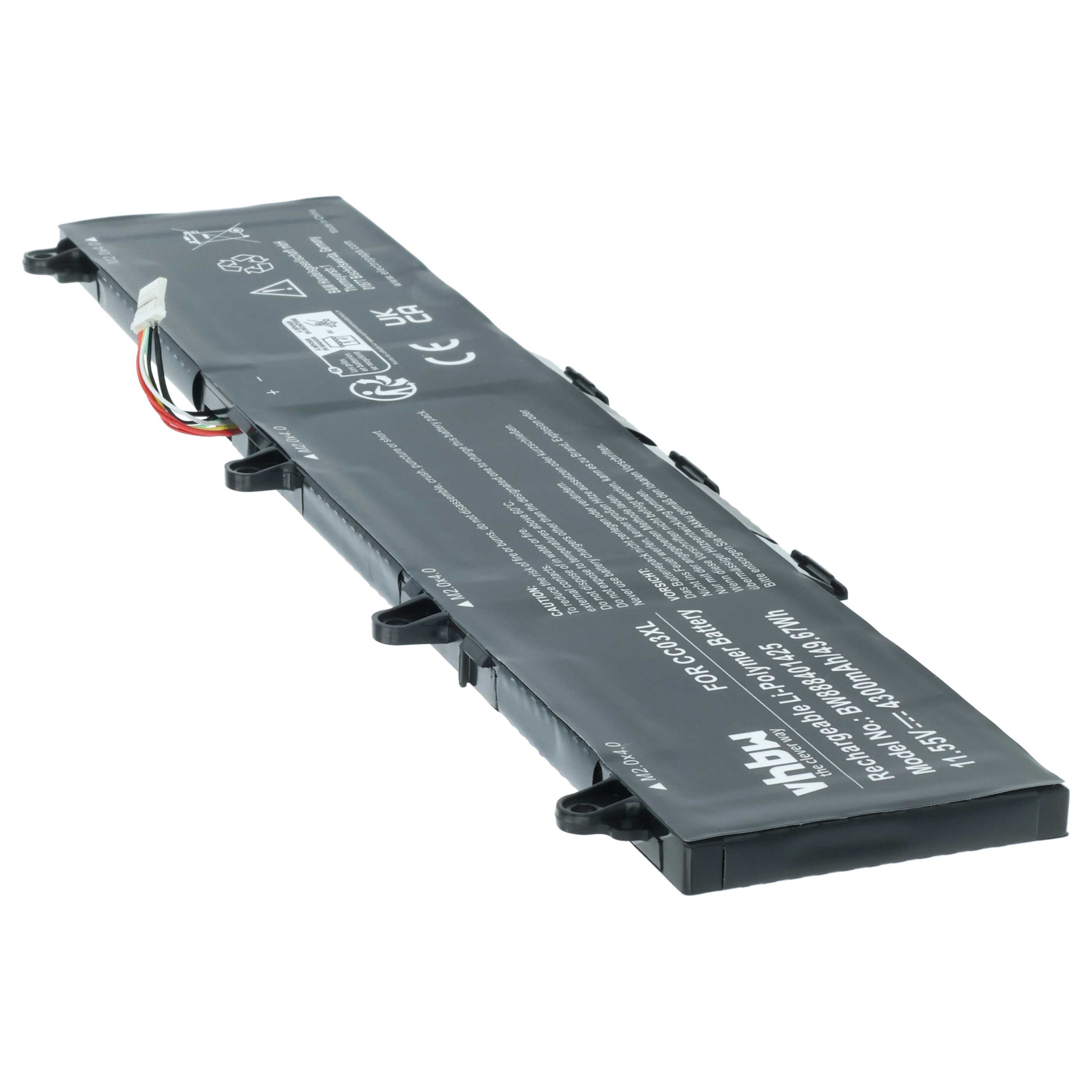 Batteria sostituisce HP HSTNN-IB9F, HSTNN-DB9Q, CC03XL, CC03053XL per notebook - 4300mAh 11,55V Li-Poly