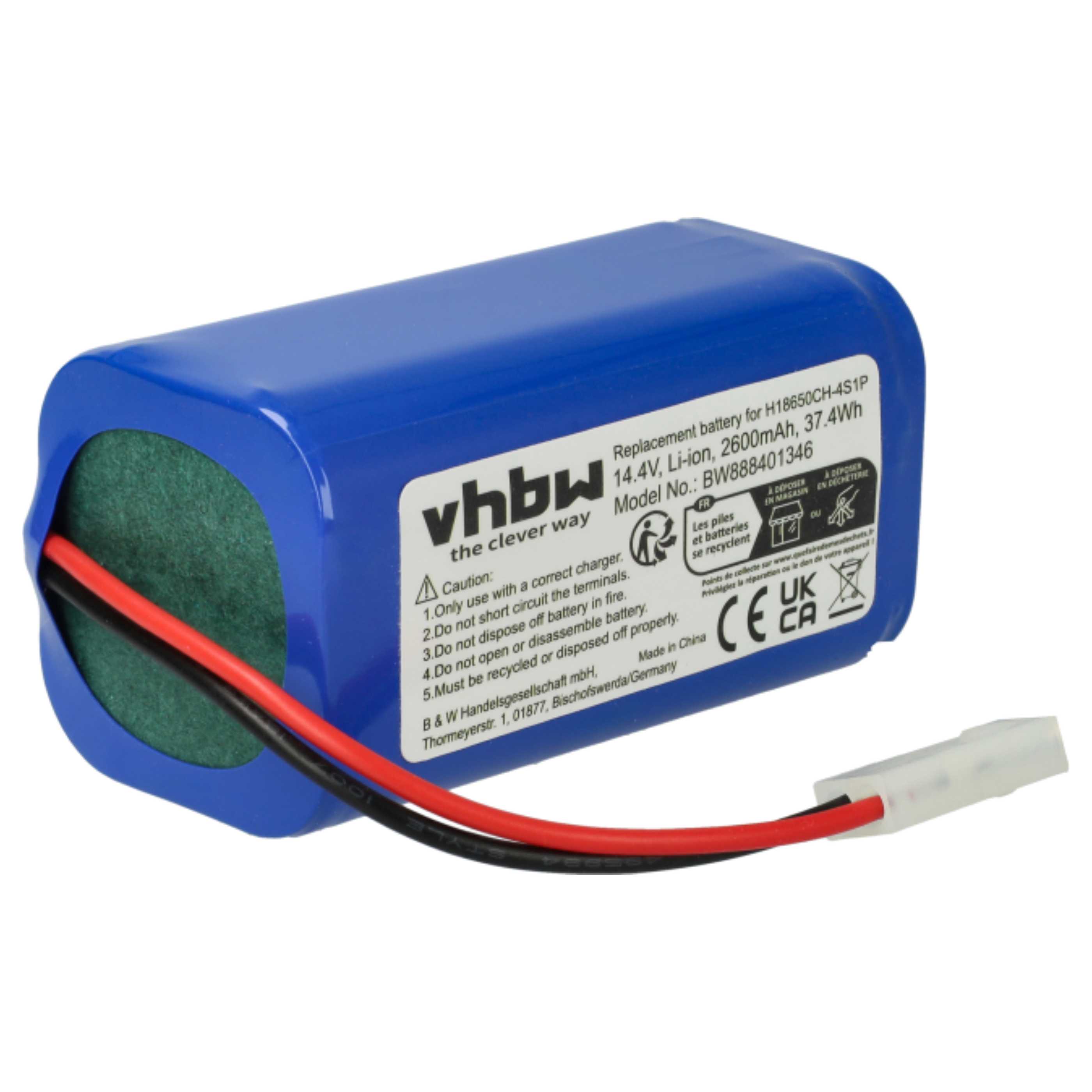 Batteria sostituisce Bissell 1625424 per aspirapolvere Bissell - 2600mAh 14,4V Li-Ion