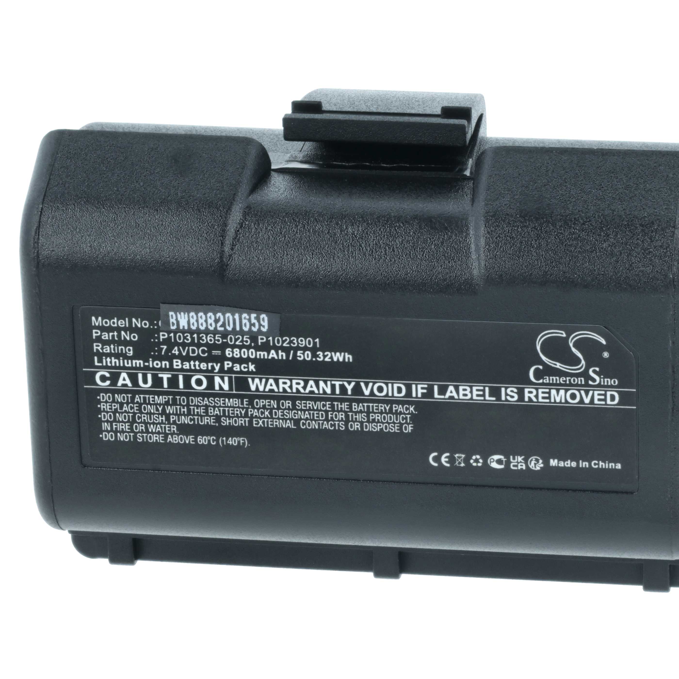 Printer 5x Battery replaces Zebra AT16004, BTRY-MPP-34MA1-01, BTRY-MPP-34MAHC1-01 - 6800 mAh 7.4 V Li-Ion