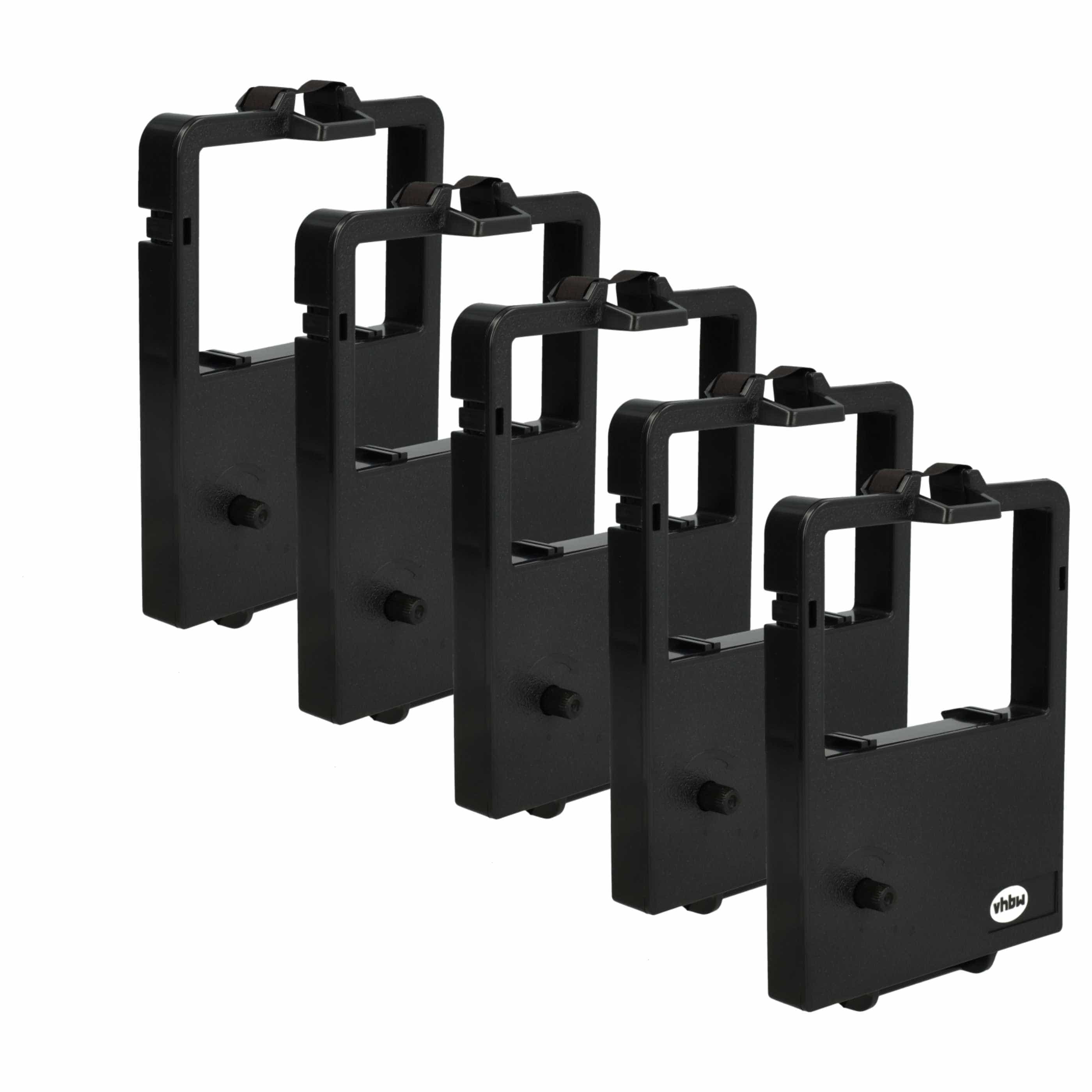 5x Ink Ribbon replaces Nec 515395, 668, 515429 for Dot Matrix, Receipt Printer - Black