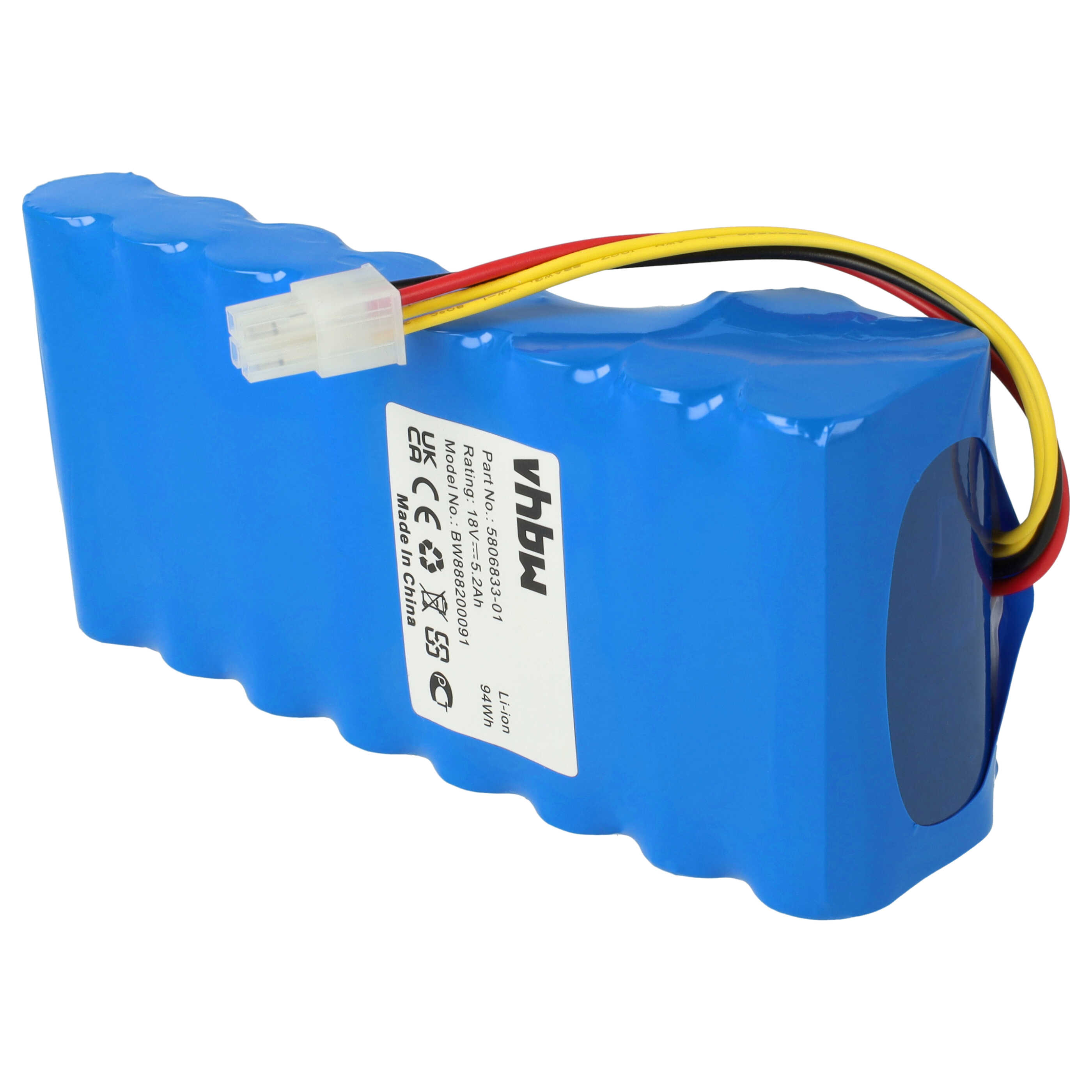 Battery pack sostituisce Husqvarna 580683301, 5806833-01 per dispositivo da giardinaggio - 5200mAh 18V Li-Ion