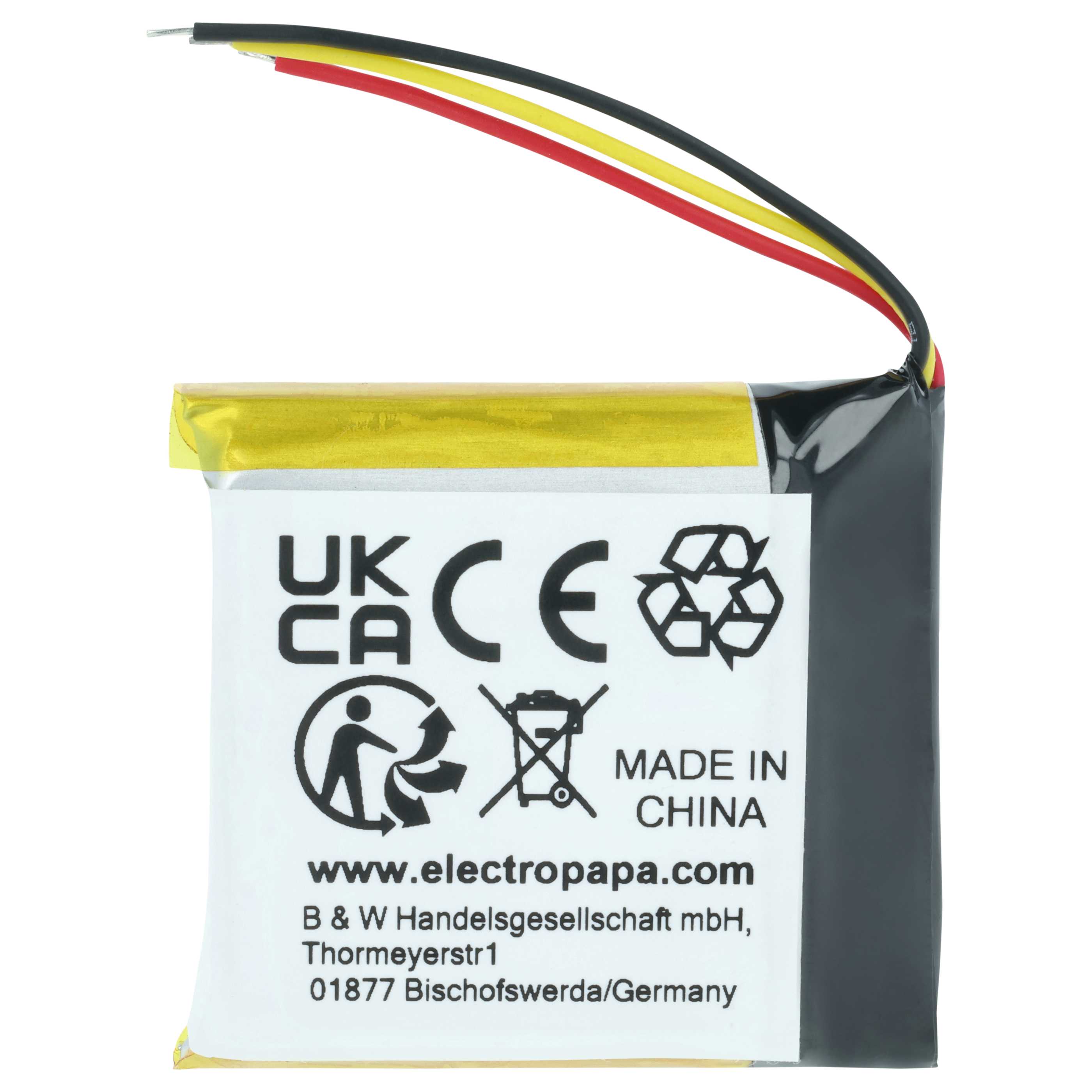 Batteria sostituisce JBL GSP753030, 633331 per auricolari cuffie - 610mAh 3,7V Li-Poly