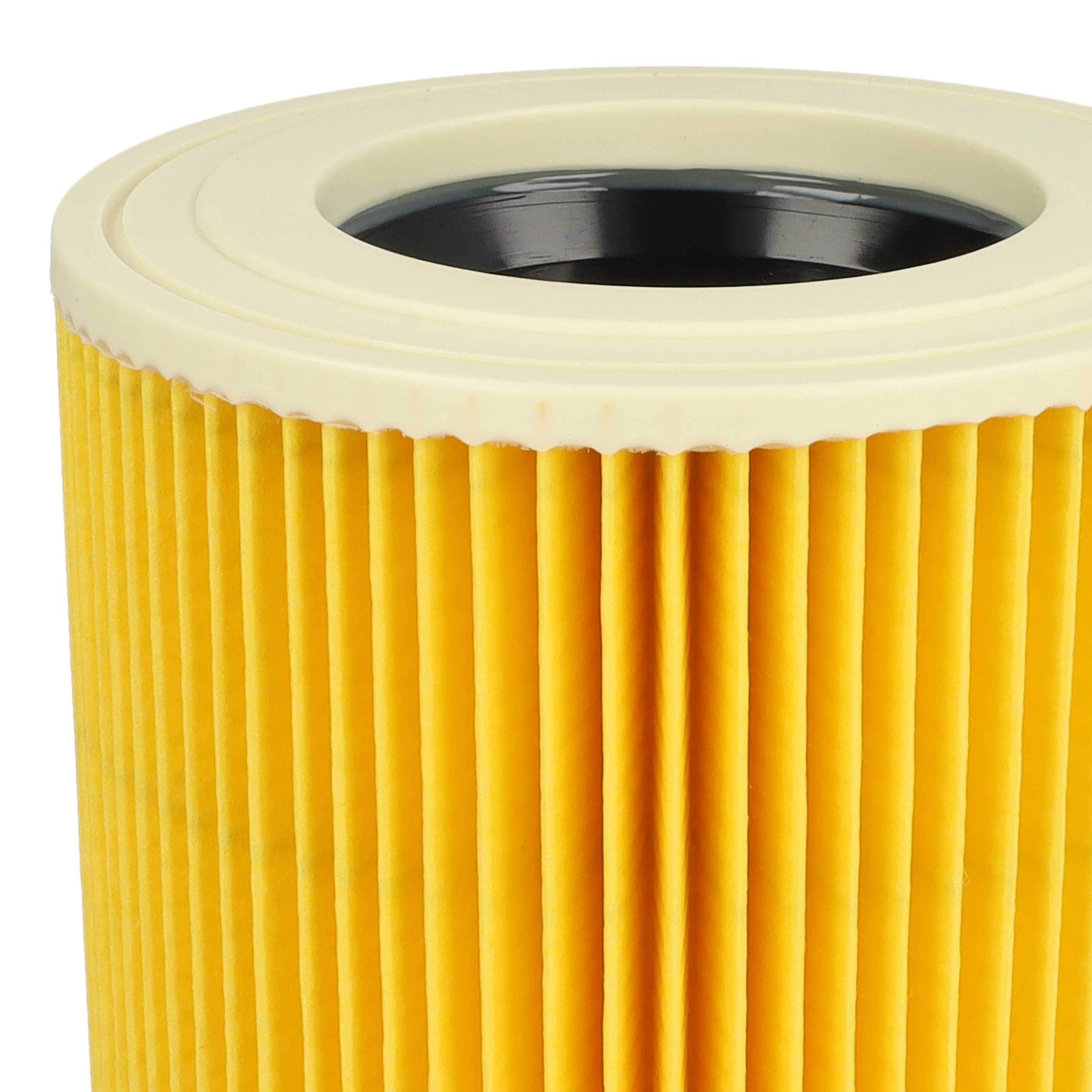 4x Filtro reemplaza Kärcher 6.414-789.0, 6.414-789 para aspiradora TackLife, amarillo / marrón