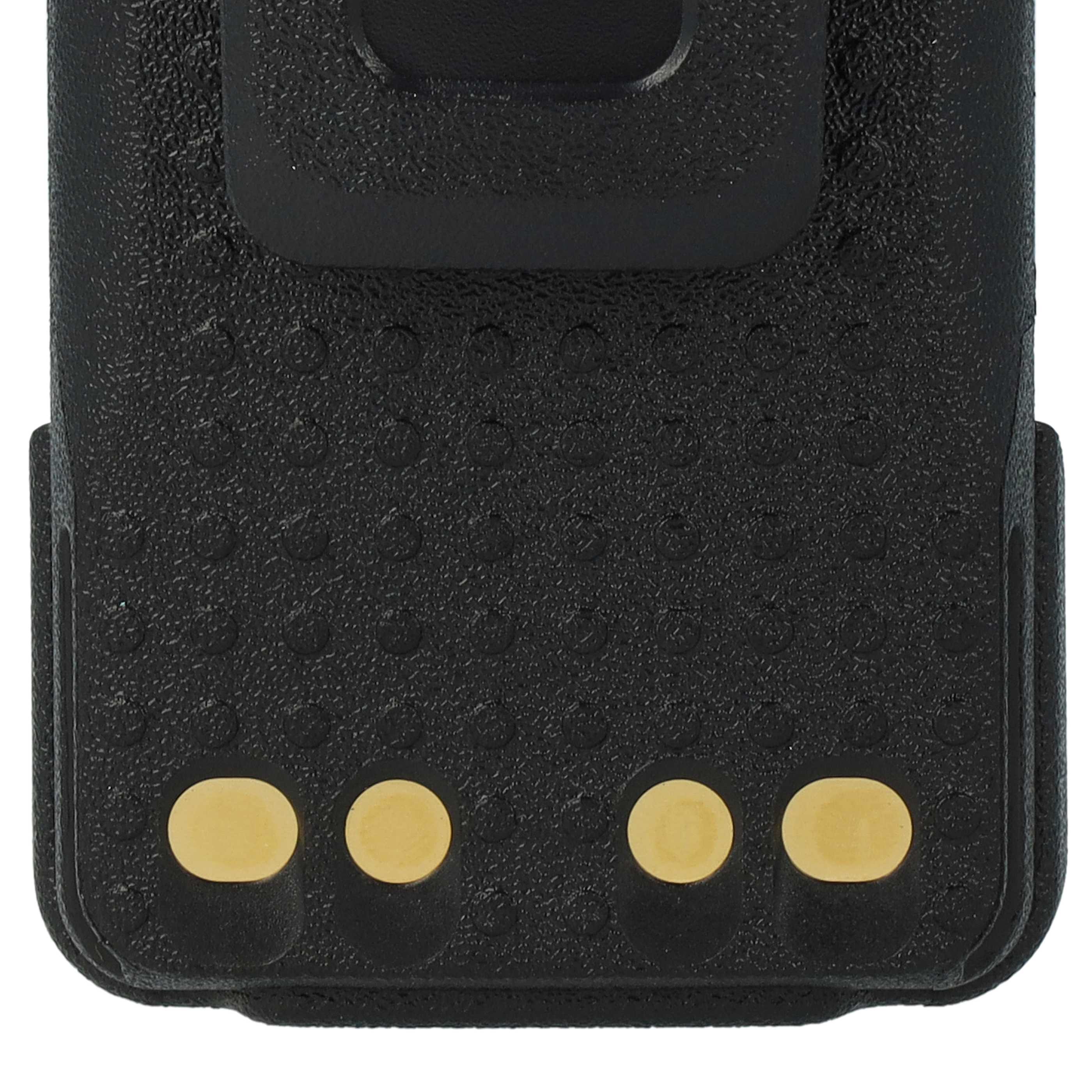 Radio 5x Battery replaces Motorola PMNN4406, PMNN4409BR, PMNN4406BR - 3000 mAh 7.4 V Li-Ion + Belt Clip