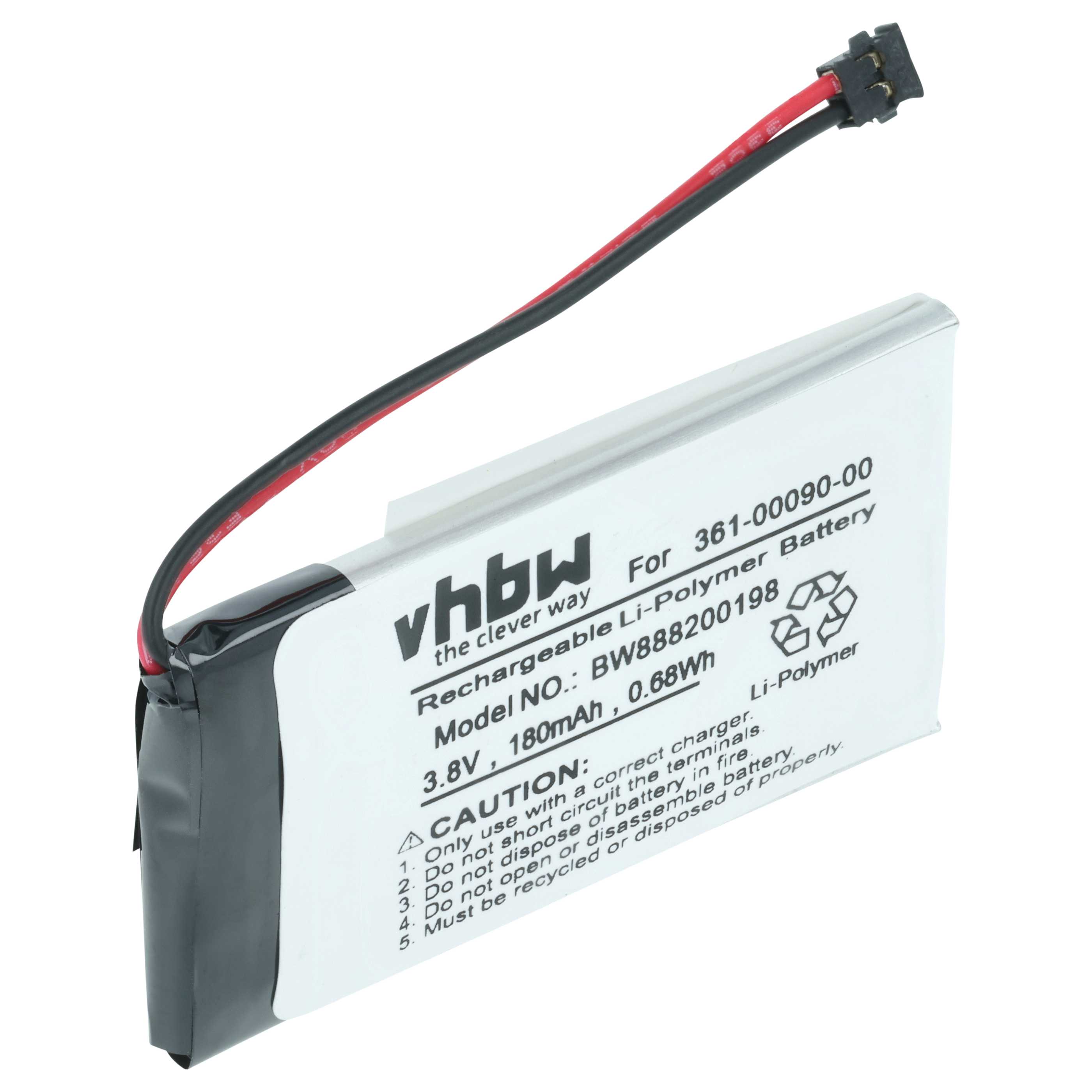 Smartwatch Battery replaces Garmin 361-00090-00 - 180 mAh 3.7 V Li-polymer